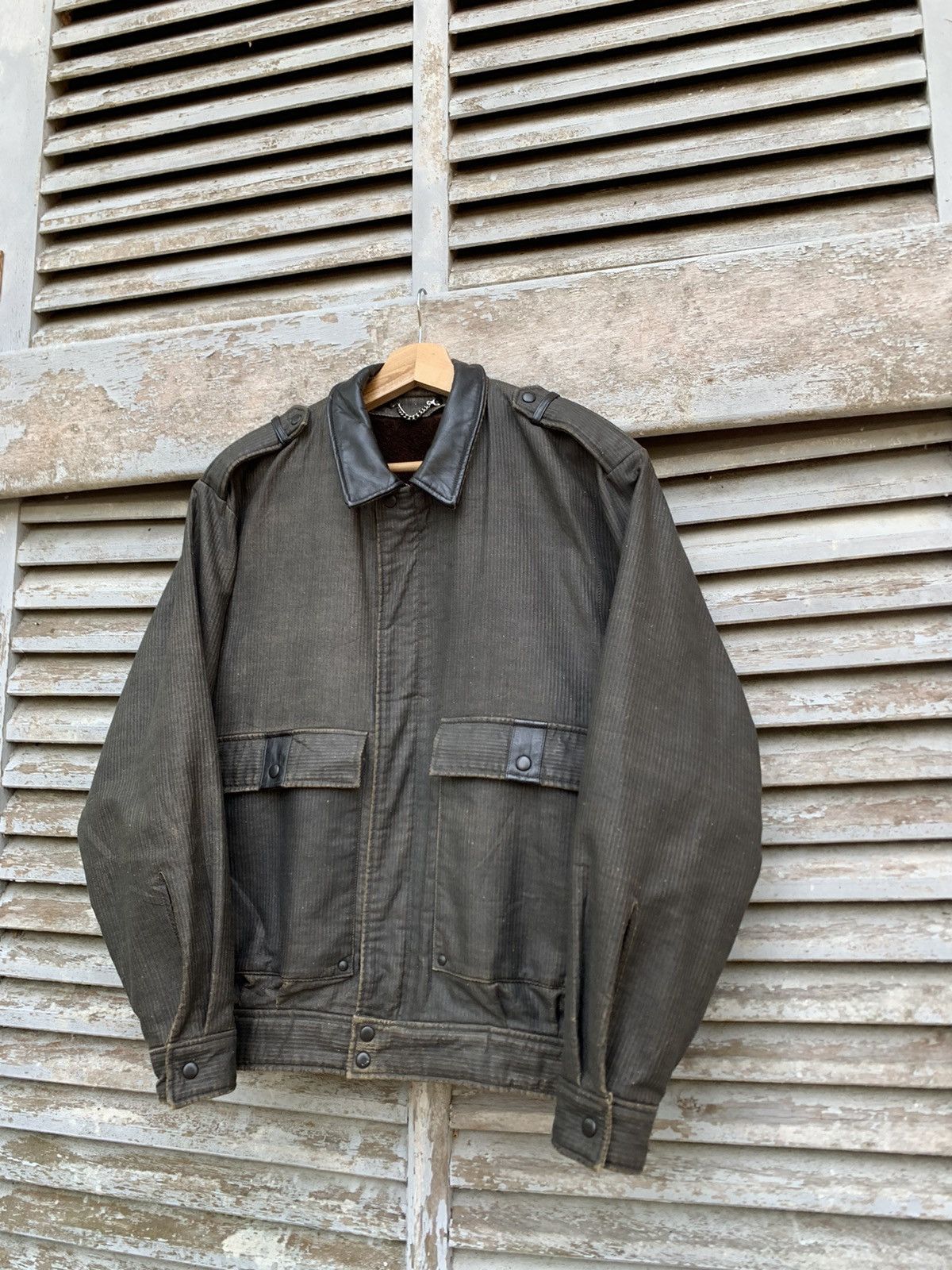 Vintage 👹Vintage BROCCOLI Multi Pocket Fur Lined Bomber Jacket Size US S / EU 44-46 / 1 - 6 Thumbnail
