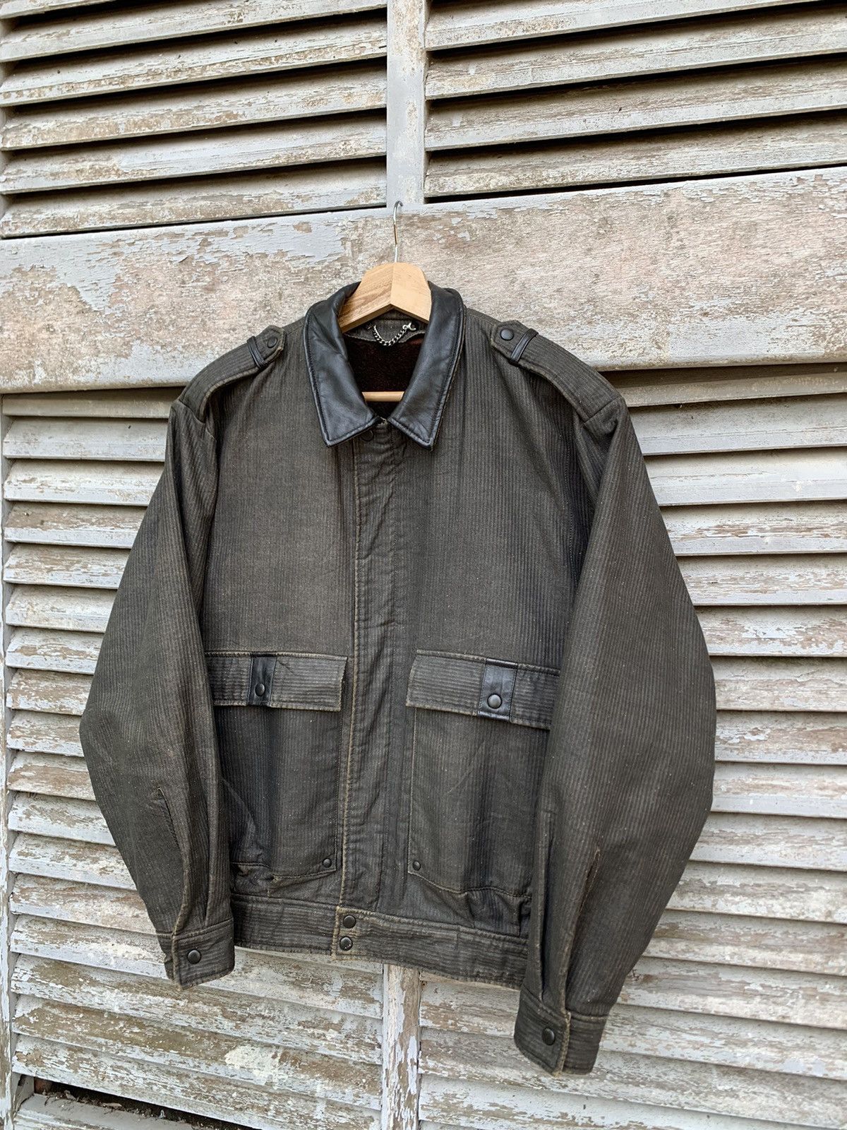 Vintage 👹Vintage BROCCOLI Multi Pocket Fur Lined Bomber Jacket Size US S / EU 44-46 / 1 - 1 Thumbnail