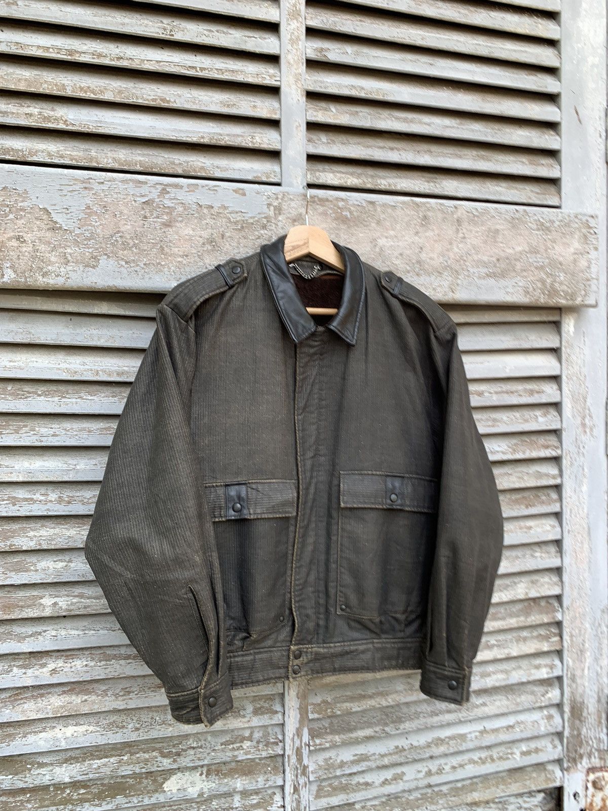 Vintage 👹Vintage BROCCOLI Multi Pocket Fur Lined Bomber Jacket Size US S / EU 44-46 / 1 - 3 Thumbnail