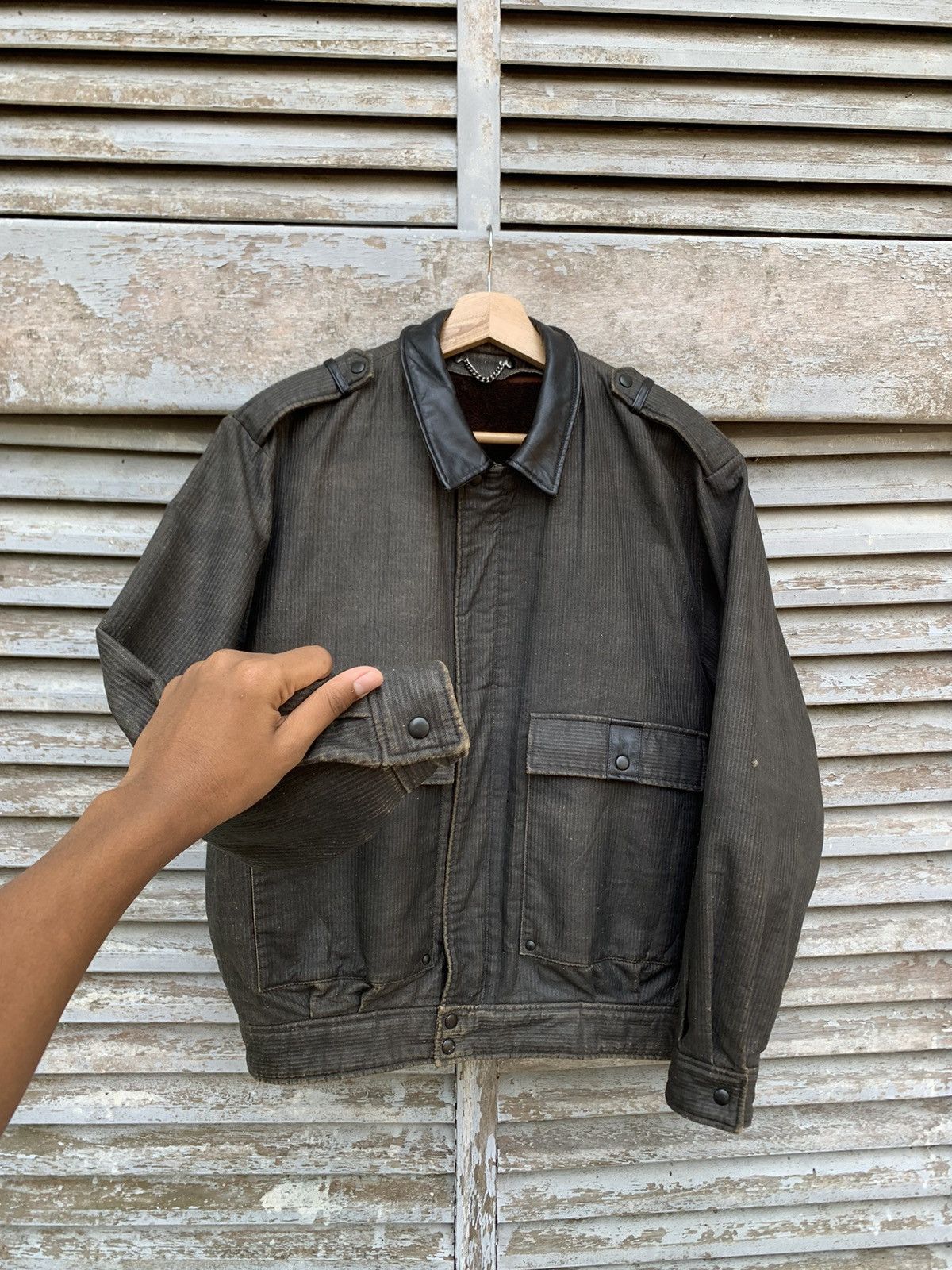 Vintage 👹Vintage BROCCOLI Multi Pocket Fur Lined Bomber Jacket Size US S / EU 44-46 / 1 - 7 Thumbnail