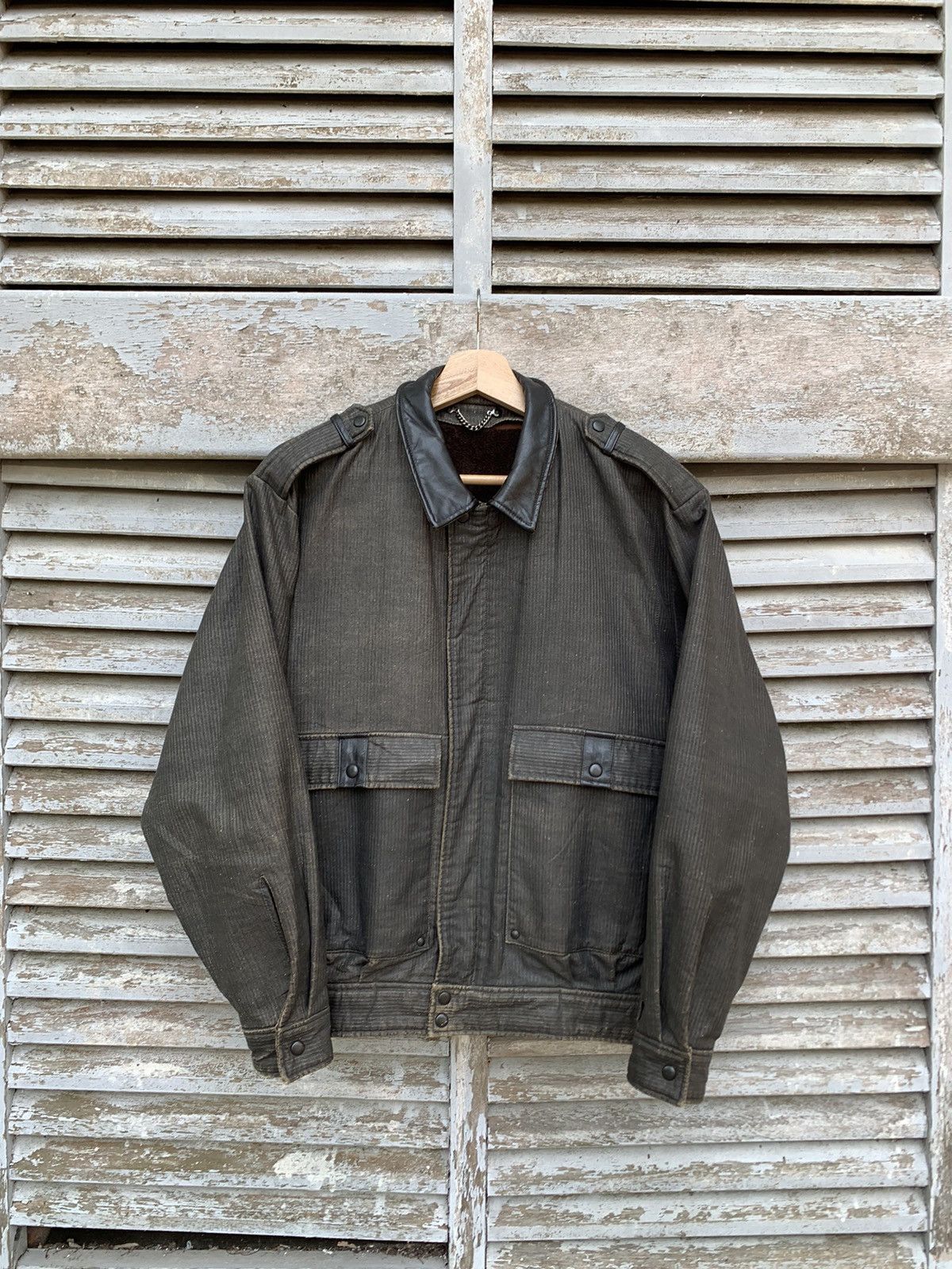 Vintage 👹Vintage BROCCOLI Multi Pocket Fur Lined Bomber Jacket Size US S / EU 44-46 / 1 - 2 Thumbnail