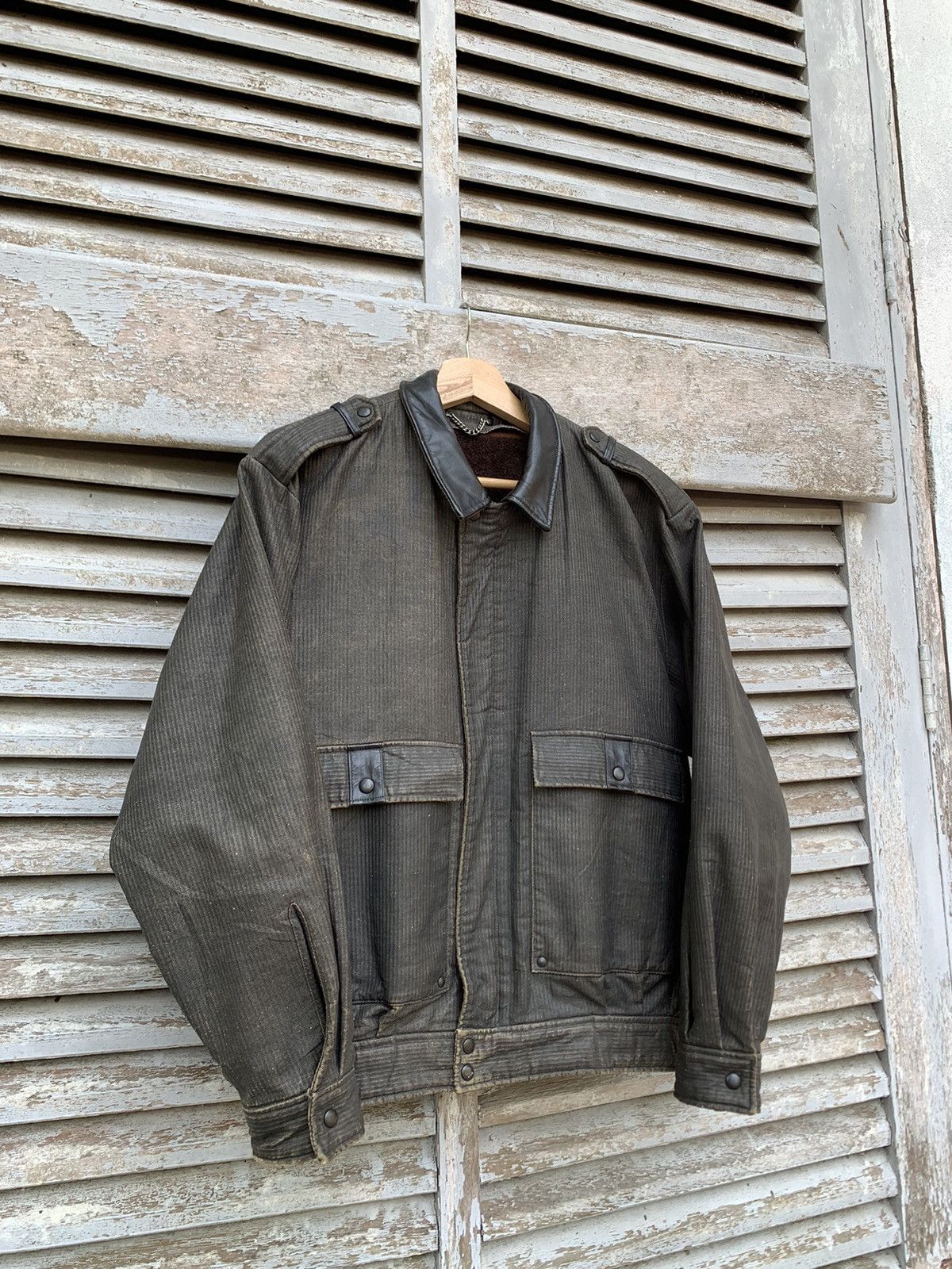 Vintage 👹Vintage BROCCOLI Multi Pocket Fur Lined Bomber Jacket Size US S / EU 44-46 / 1 - 4 Thumbnail