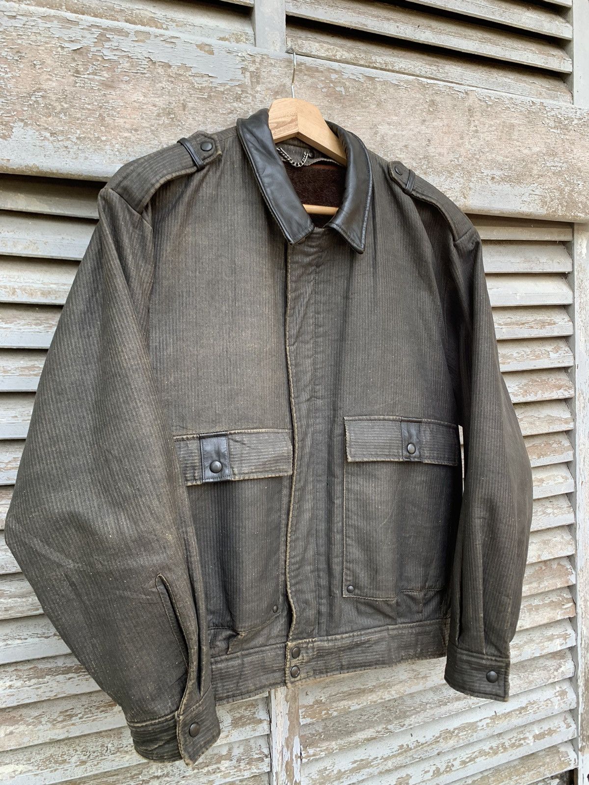 Vintage 👹Vintage BROCCOLI Multi Pocket Fur Lined Bomber Jacket Size US S / EU 44-46 / 1 - 5 Thumbnail