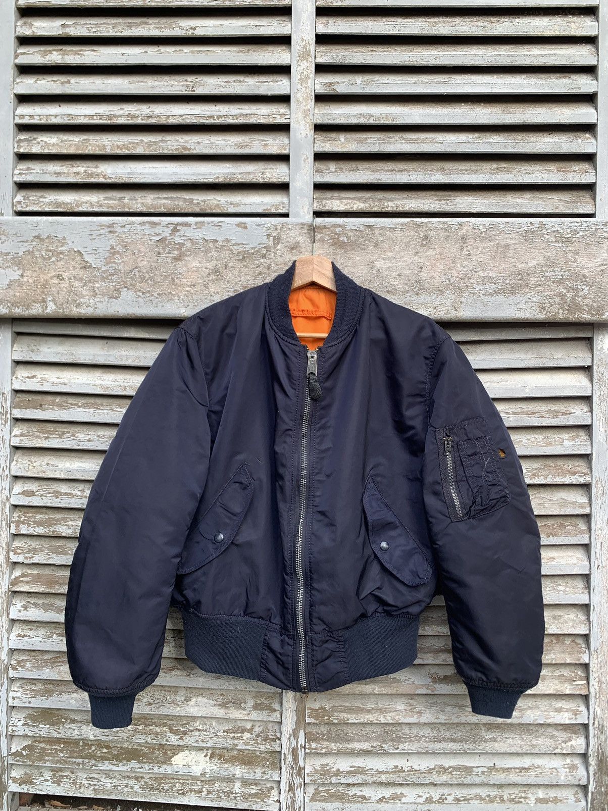Alpha Industries 🪖Vintage Alpha Industries Embroidery Logo MA1 Bomber Jacket Size US M / EU 48-50 / 2 - 3 Thumbnail