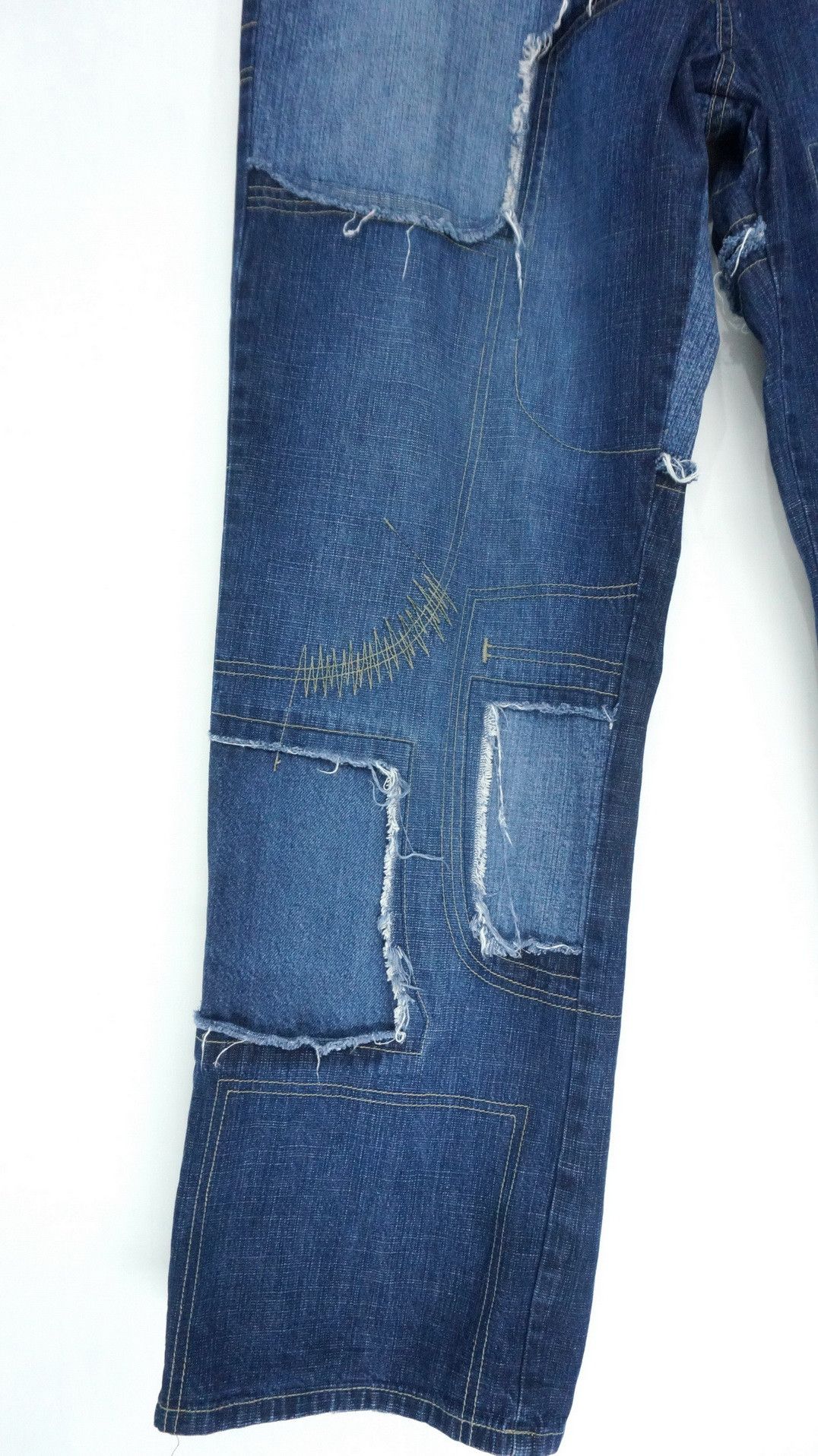 Phat Farm × Vintage DopeVtg 🔥 PHAT FARM 🔥 Baggy Patchwork Jeans Size US 36 / EU 52 - 7 Thumbnail
