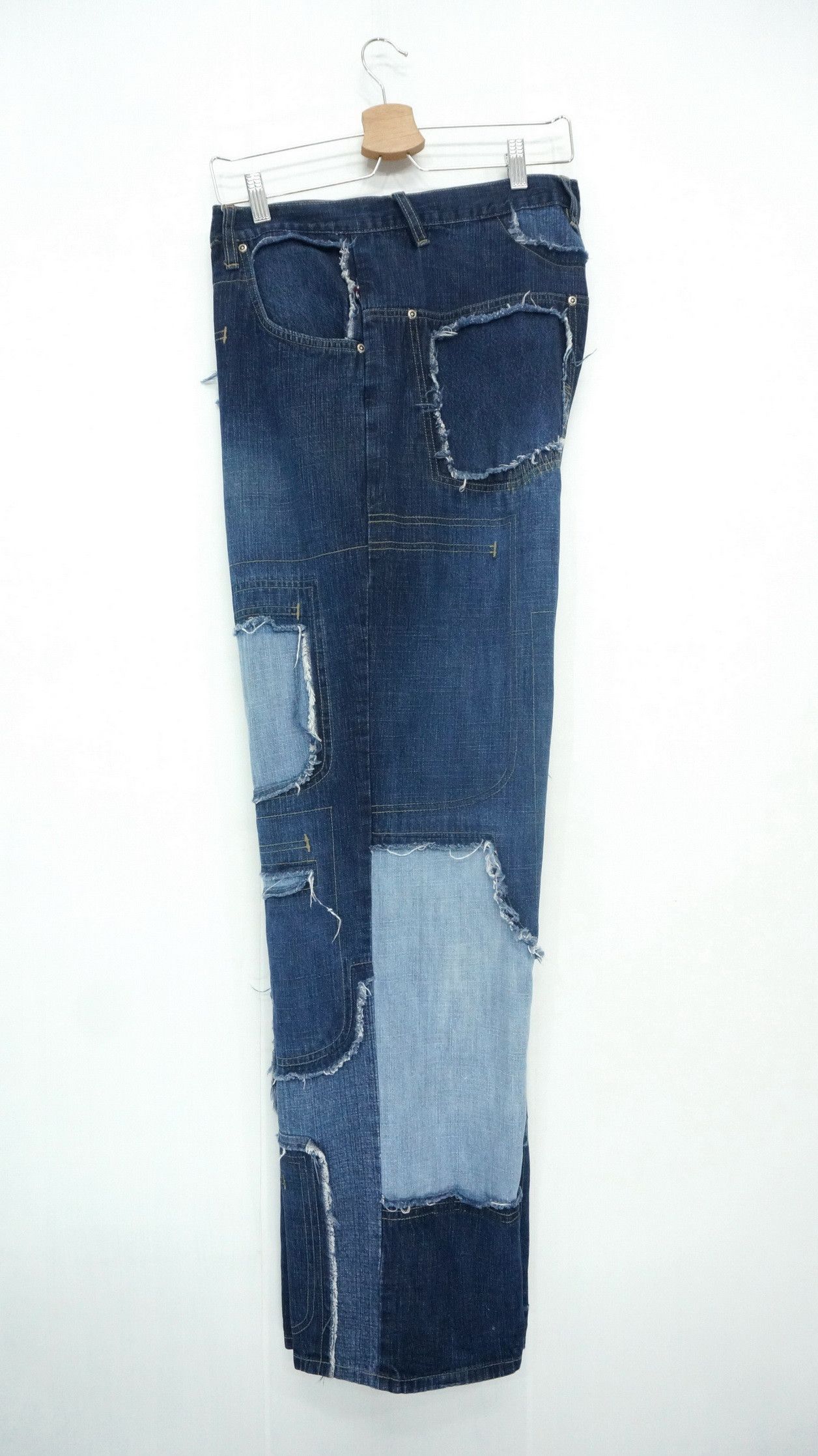 Phat Farm × Vintage DopeVtg 🔥 PHAT FARM 🔥 Baggy Patchwork Jeans Size US 36 / EU 52 - 12 Thumbnail