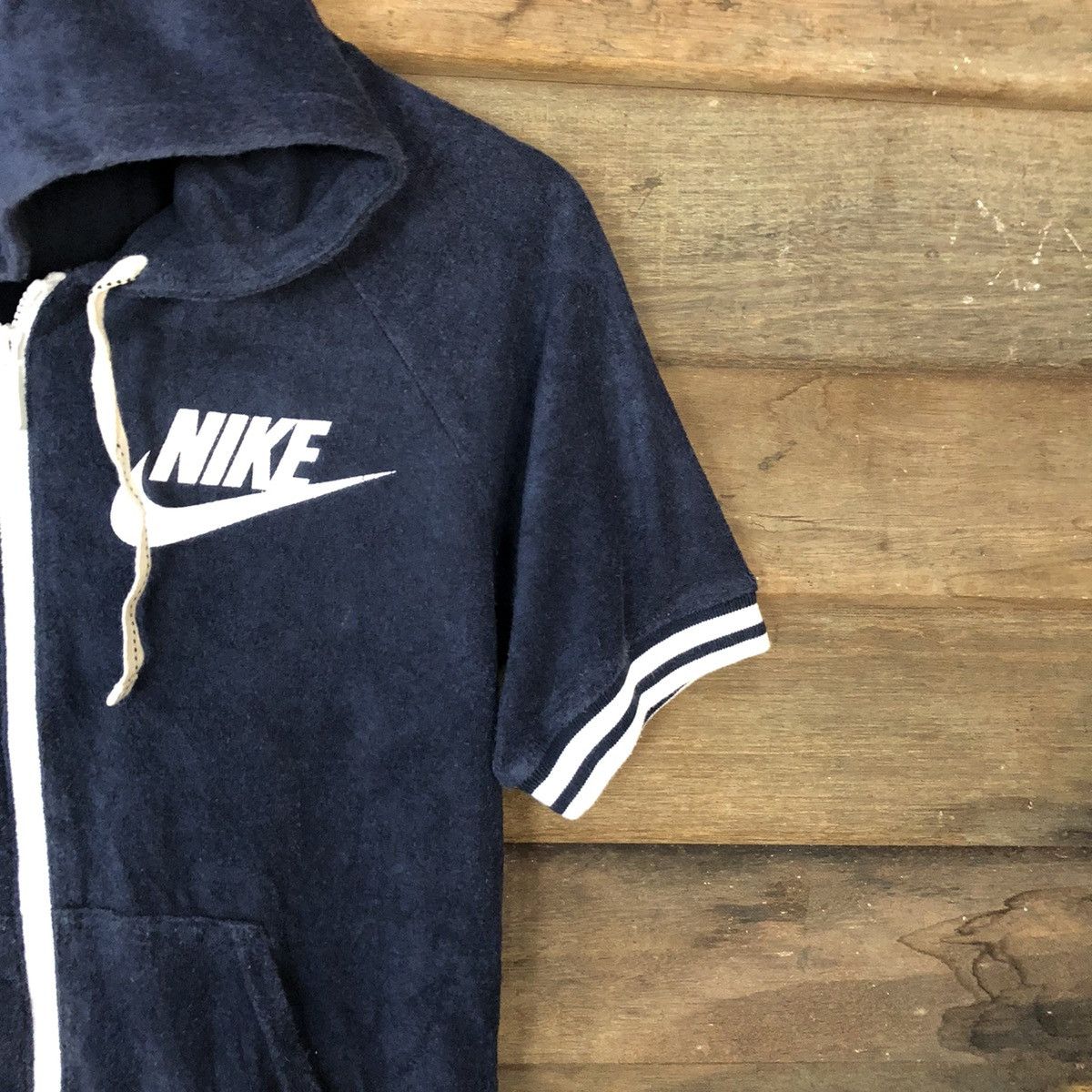 Nike × Vintage Nike vintage blue tag Dark Blue Hoodie #5647 Size S / US 4 / IT 40 - 5 Thumbnail