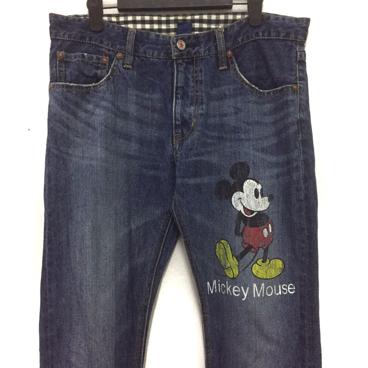 Disney Rare jeans mickey mouse print vintage style Size US 32 / EU 48 - 3 Thumbnail
