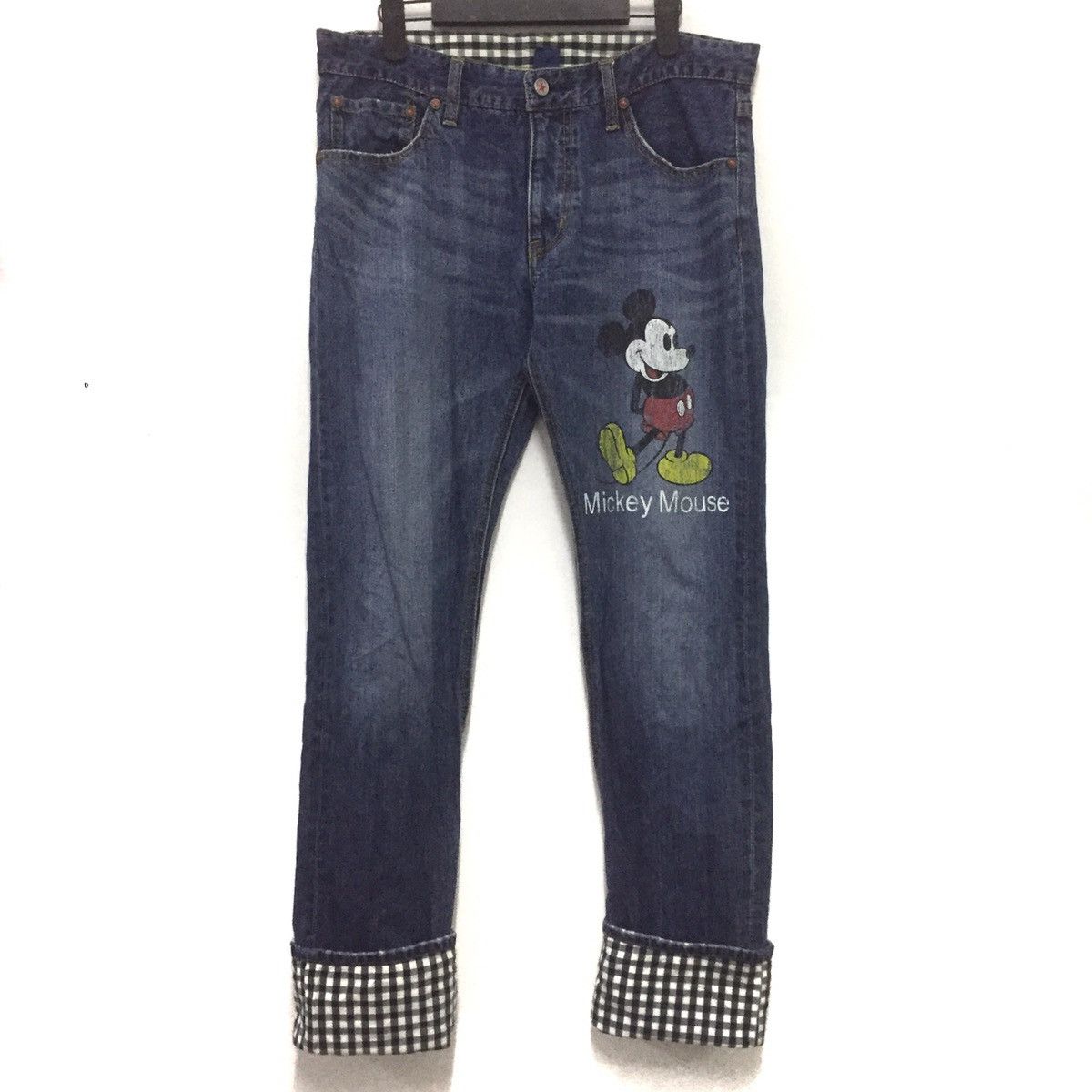Disney Rare jeans mickey mouse print vintage style Size US 32 / EU 48 - 2 Thumbnail