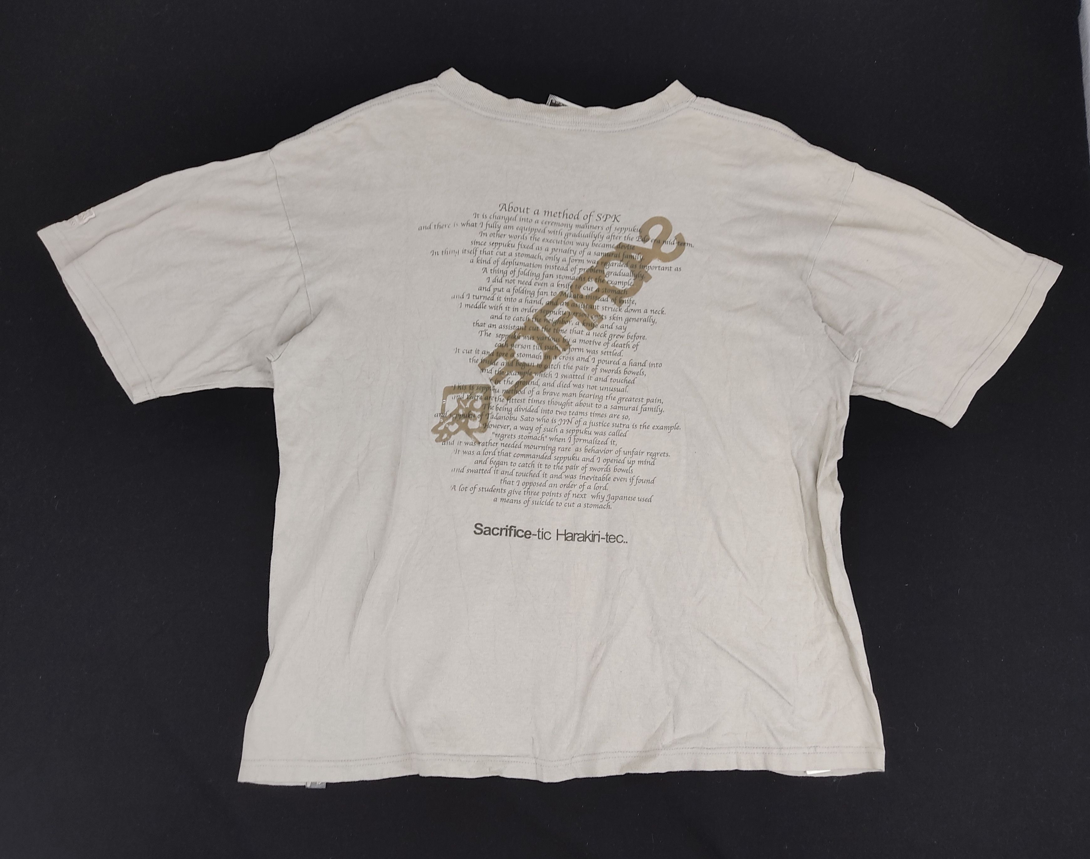Japanese Brand Sacrifice Of Essential Subject Harakiri SPK Tee Size US L / EU 52-54 / 3 - 1 Thumbnail