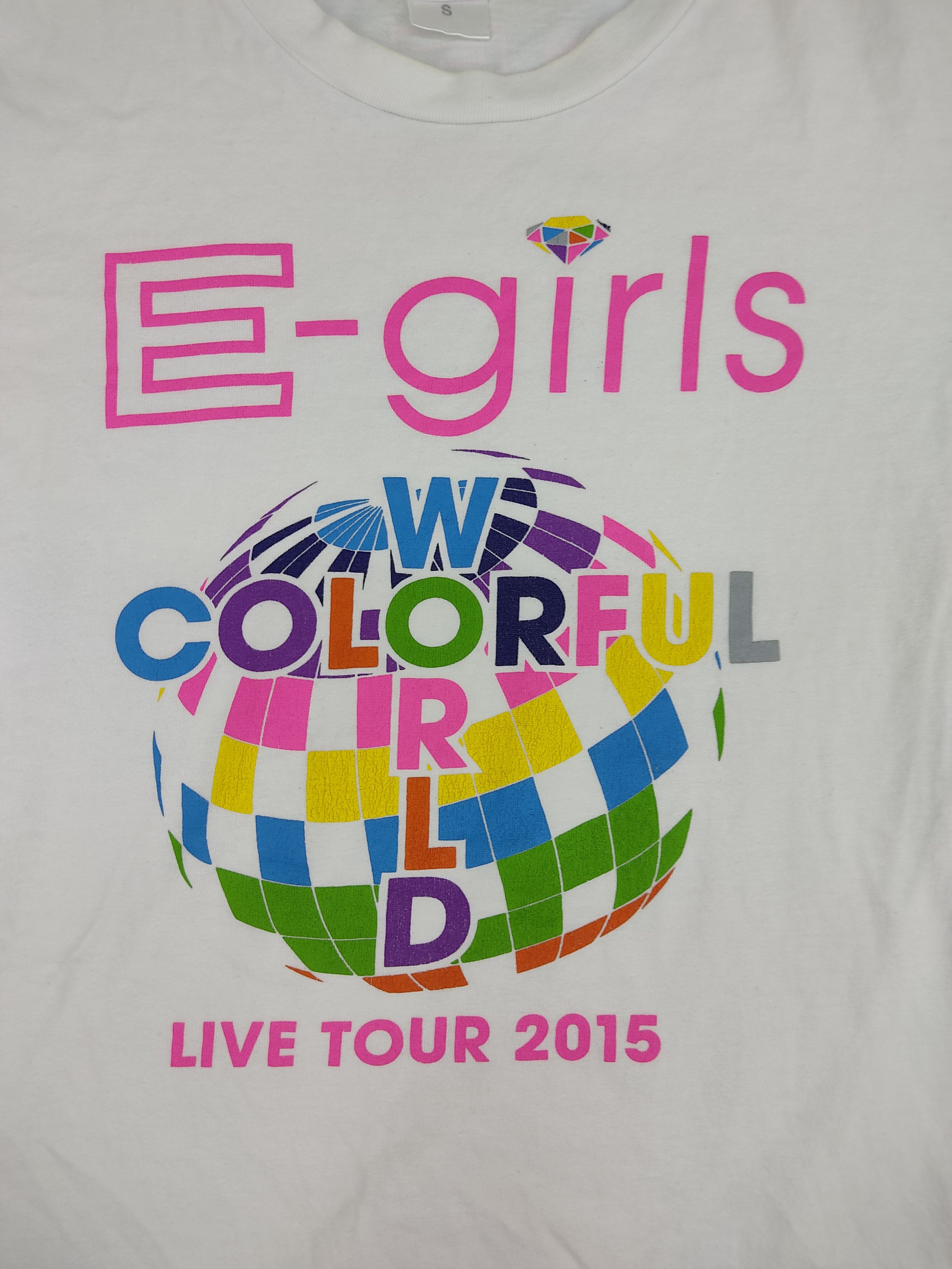 Band Tees E Girl Colourful World Tour 2015 Japanese Pop Artist Size S / US 4 / IT 40 - 2 Thumbnail