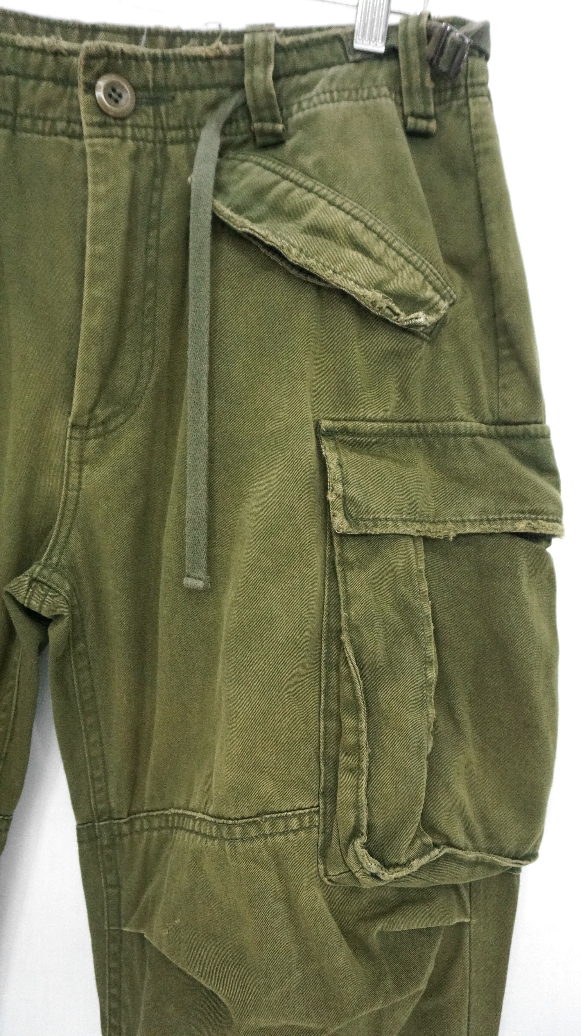 Japanese Brand VTG 🔥 MANGROVE Japan Distressed Tactical Bondage Cargo Pant Size US 31 - 6 Thumbnail