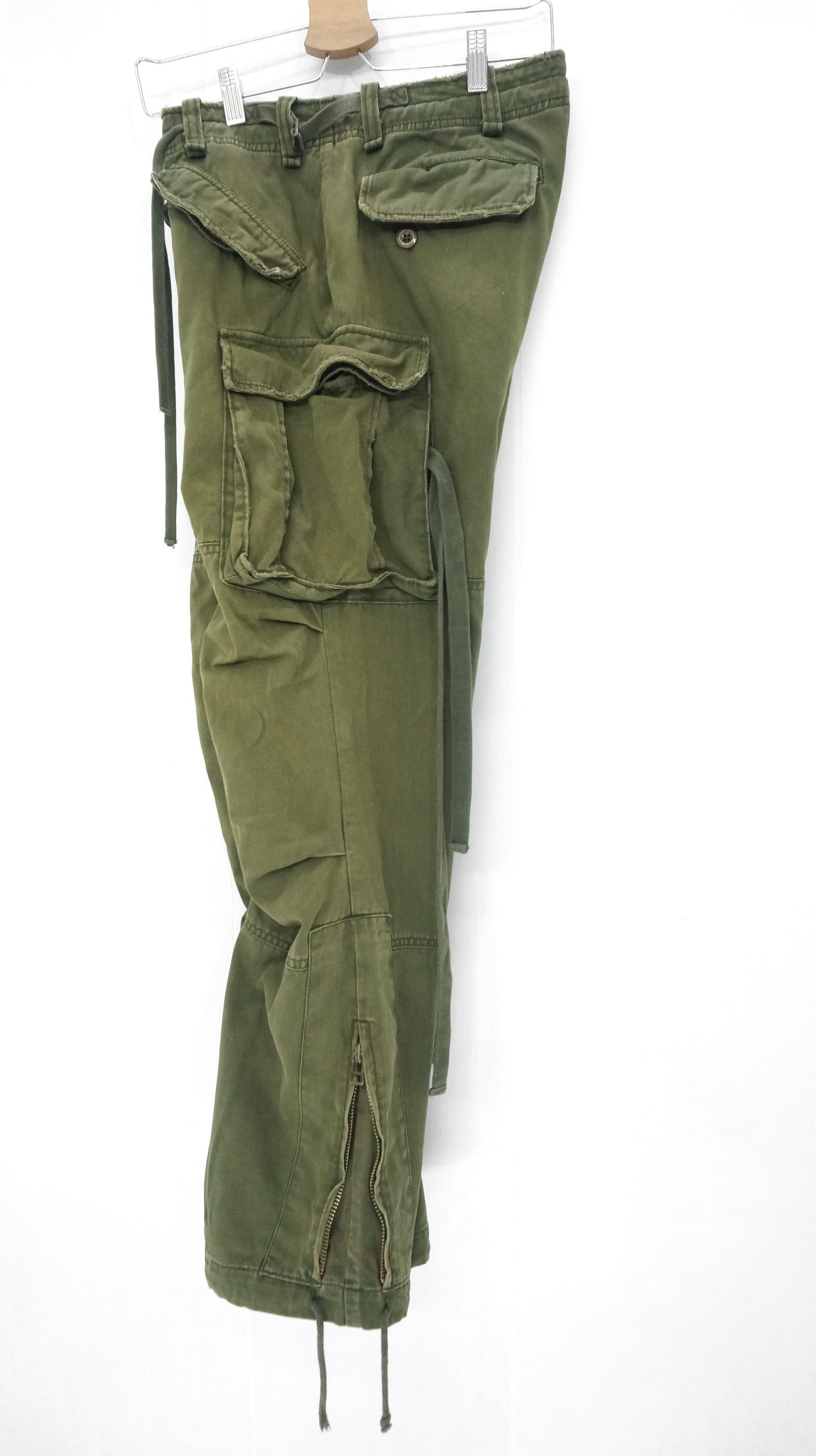 Japanese Brand VTG 🔥 MANGROVE Japan Distressed Tactical Bondage Cargo Pant Size US 31 - 2 Thumbnail
