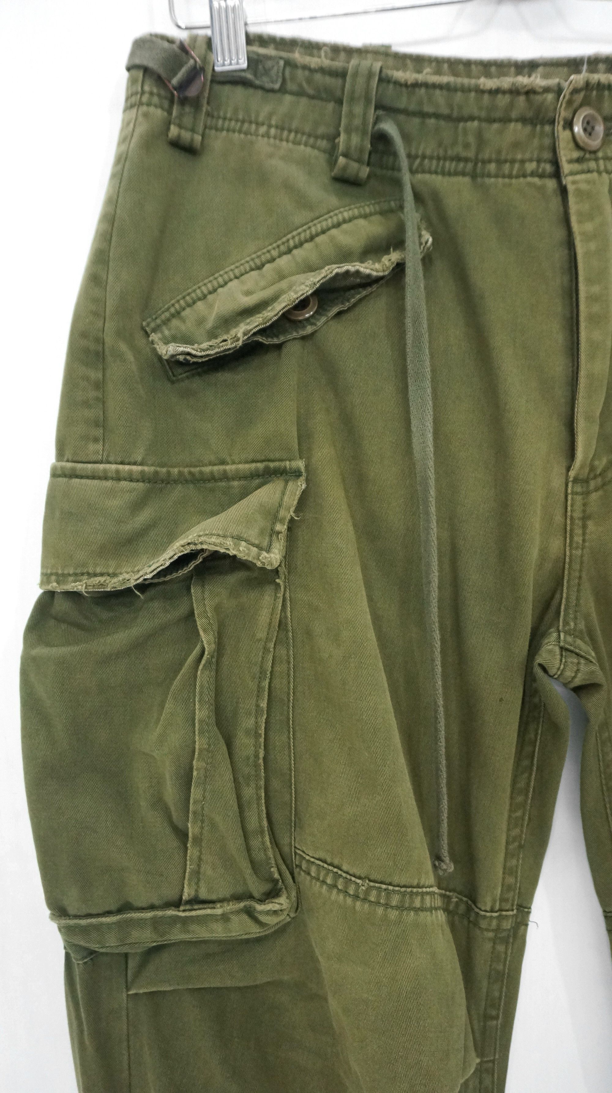 Japanese Brand VTG 🔥 MANGROVE Japan Distressed Tactical Bondage Cargo Pant Size US 31 - 5 Thumbnail