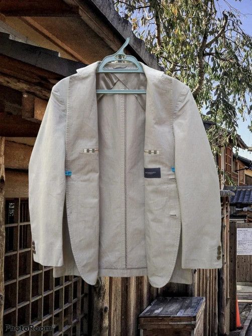 Burberry × Vintage VINTAGE BURBERRY LIGHT BLAZER COAT Size US M / EU 48-50 / 2 - 2 Thumbnail