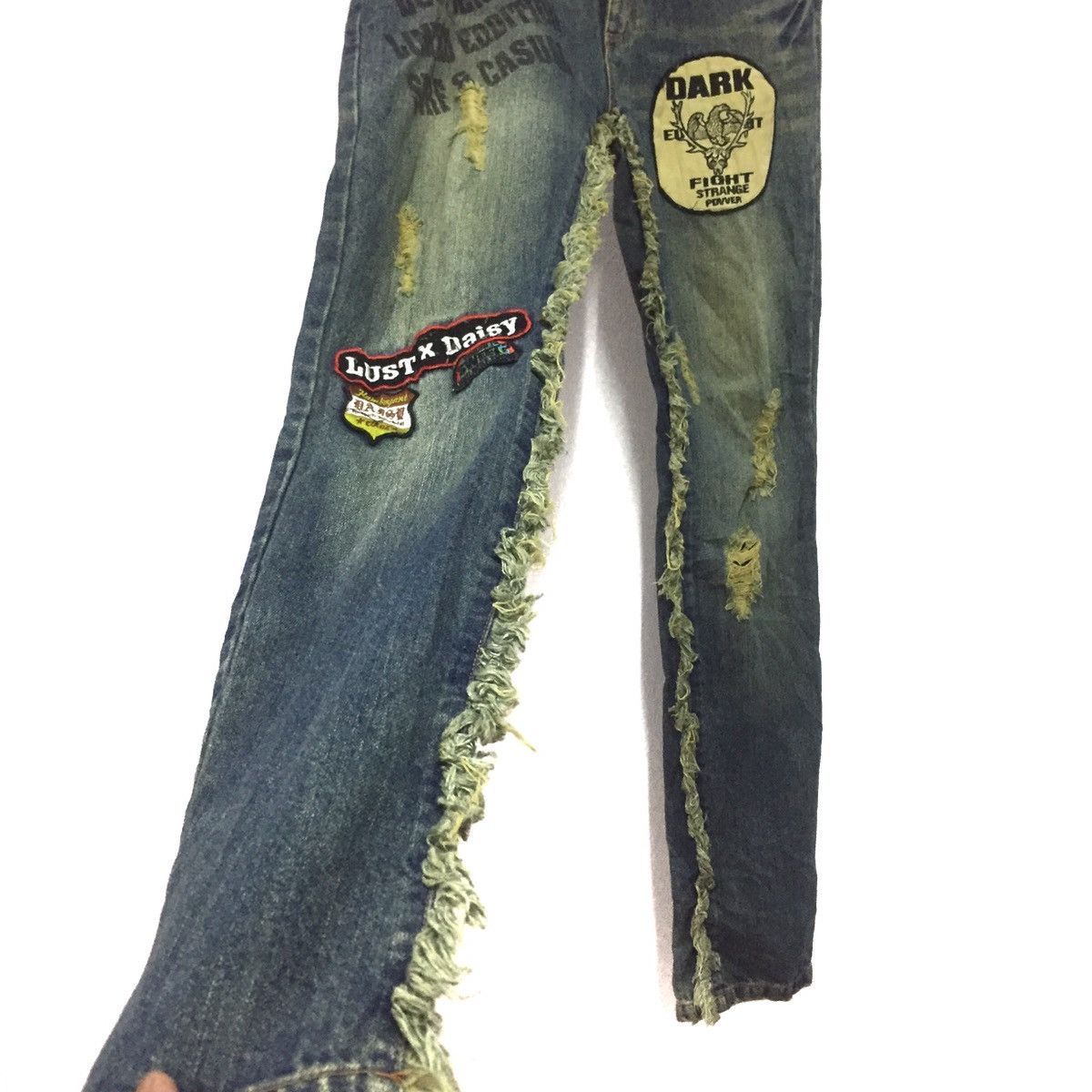Japanese Brand Distressed / patchwork jeans rare design like kapital Size US 32 / EU 48 - 4 Thumbnail