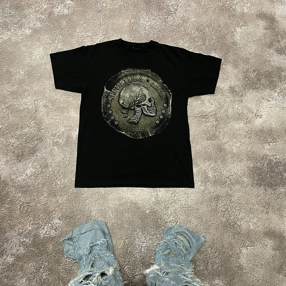 Vintage Vintage Y2K Sepultura Graphic Tee Skull Grunge Cropped S Size US S / EU 44-46 / 1 - 2 Thumbnail
