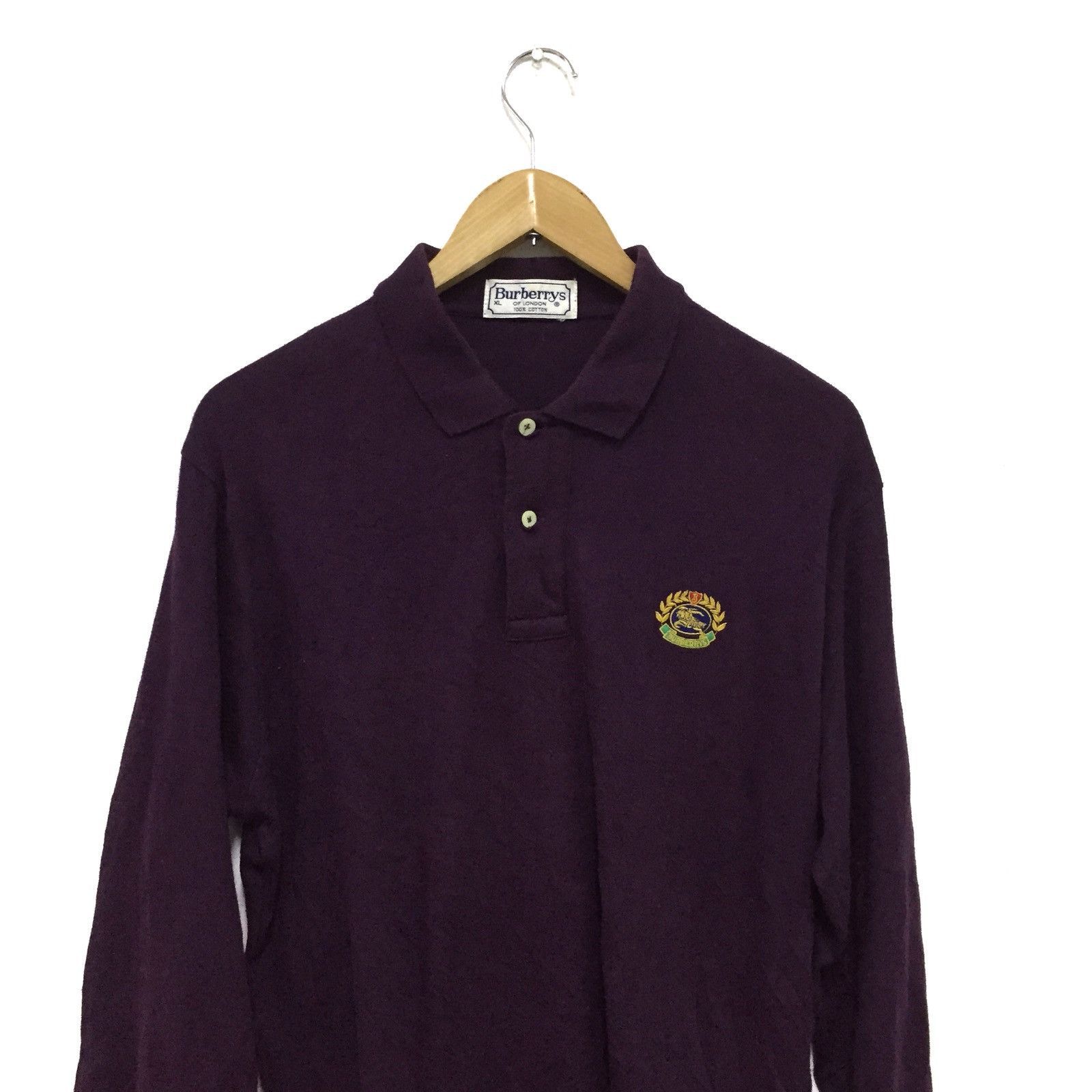 Burberry 🔥 Rare Burberry’s Long Sleeve Purple Colour Size US XL / EU 56 / 4 - 2 Thumbnail