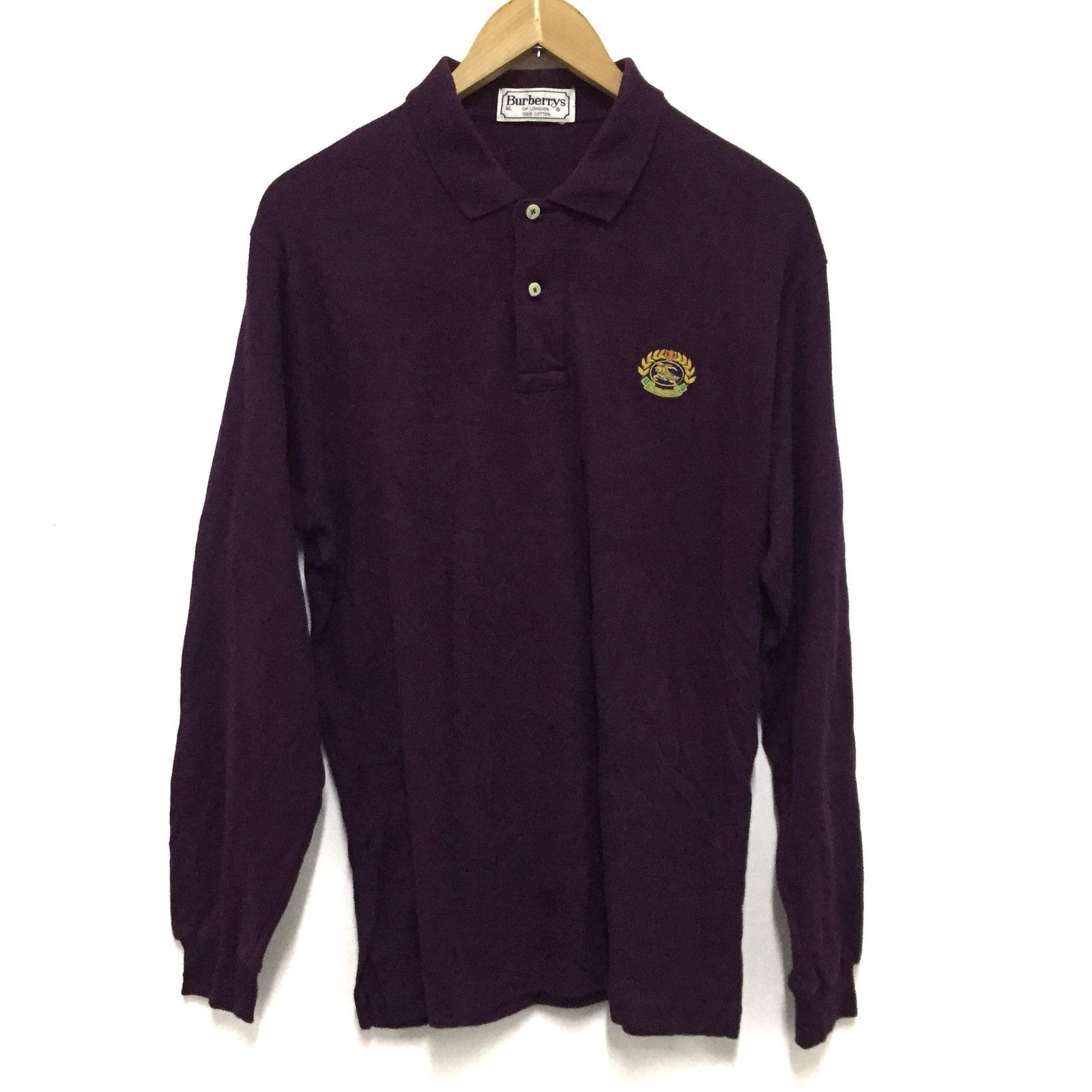 Burberry 🔥 Rare Burberry’s Long Sleeve Purple Colour Size US XL / EU 56 / 4 - 1 Thumbnail