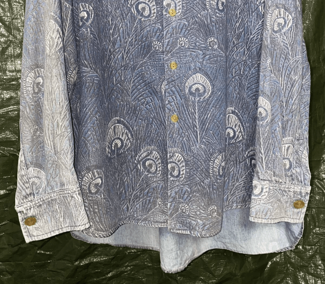Vivienne Westwood AW 1994 "On Liberty" Gold Label Peacock Denim Western Shirt Size US M / EU 48-50 / 2 - 6 Thumbnail