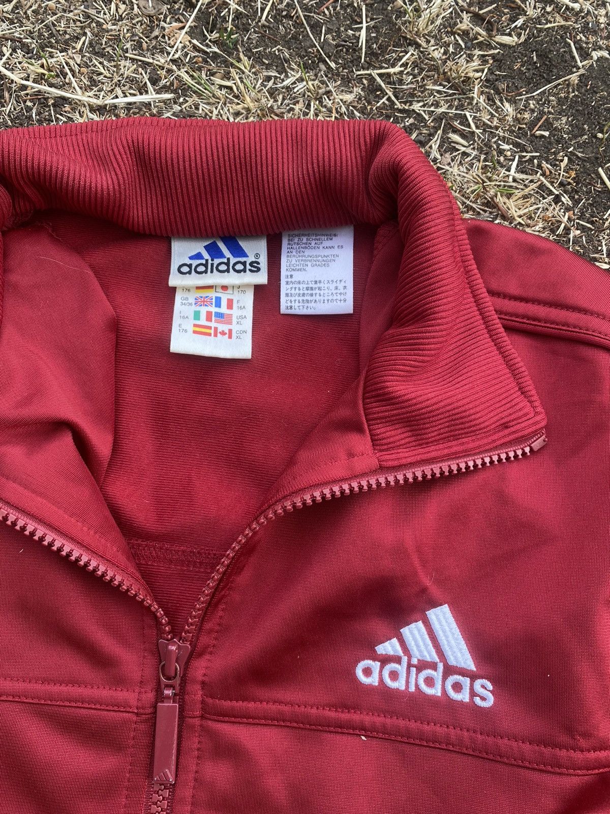 Adidas Vintage 90s Adidas track top zip hoodie streetwear size XL Size US XL / EU 56 / 4 - 4 Thumbnail