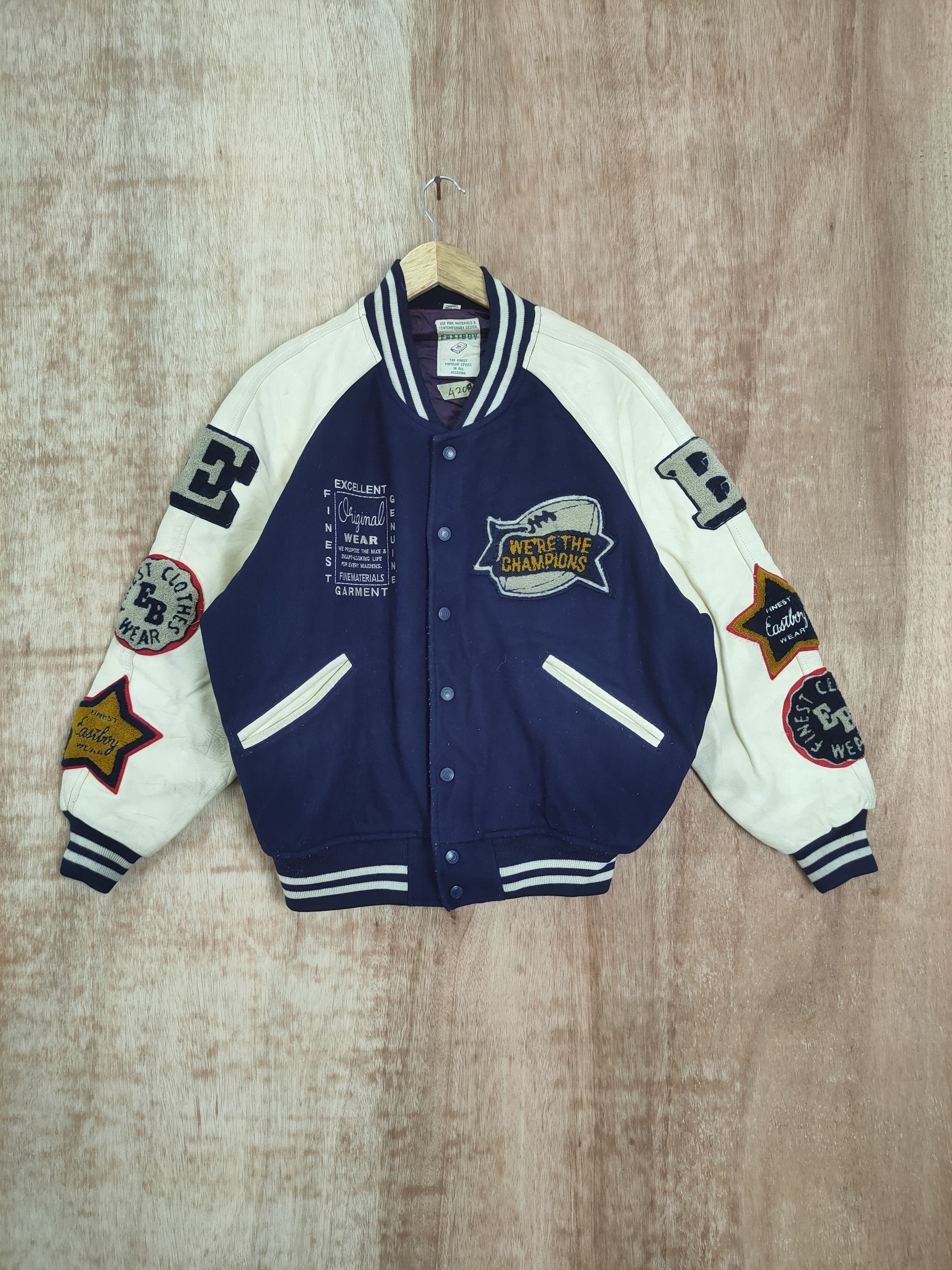 Vintage Eastboy japan varsity jacket wool leather vintage #4205 DLAL Size US M / EU 48-50 / 2 - 9 Thumbnail
