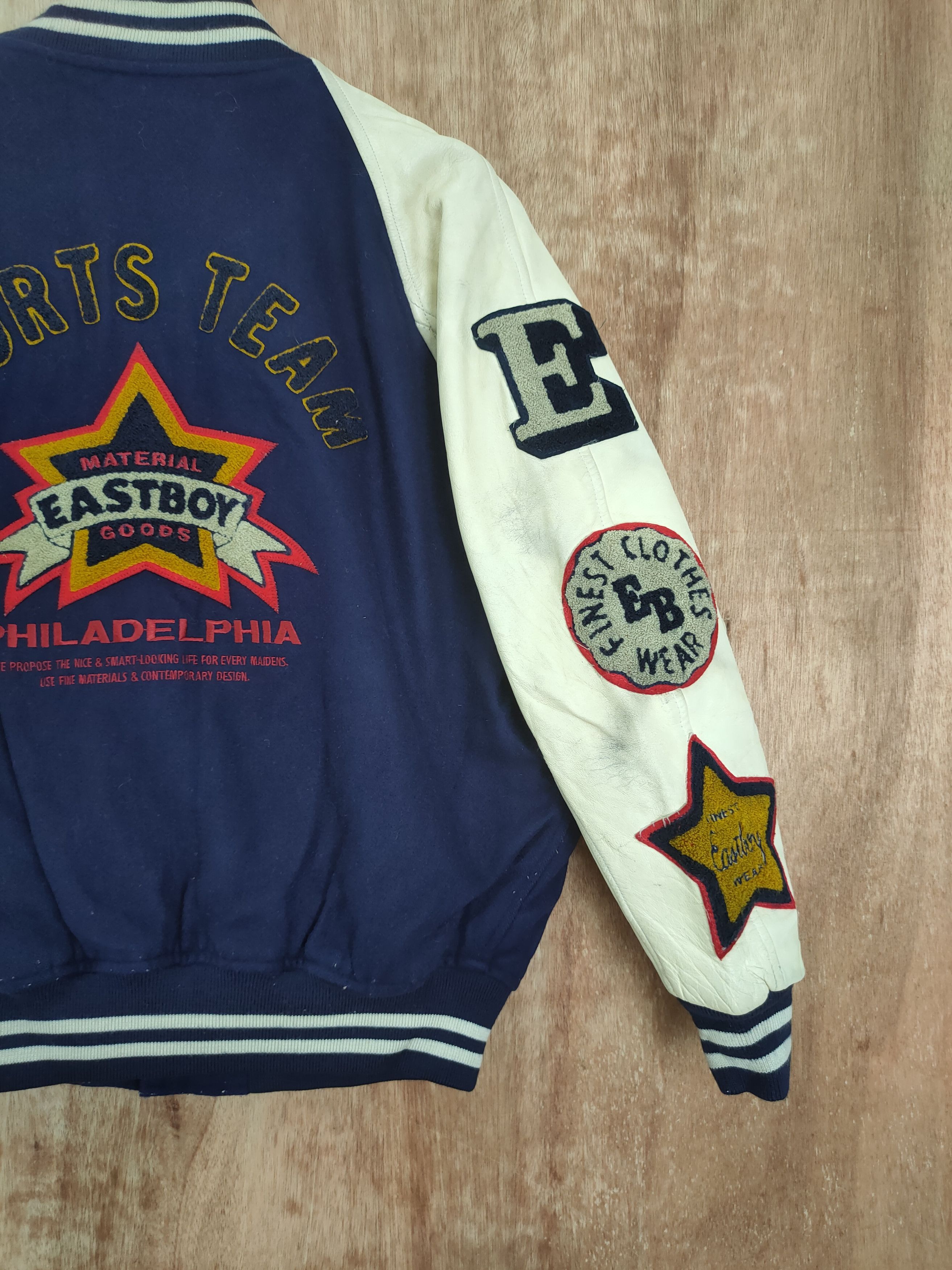 Vintage Eastboy japan varsity jacket wool leather vintage #4205 DLAL Size US M / EU 48-50 / 2 - 3 Thumbnail