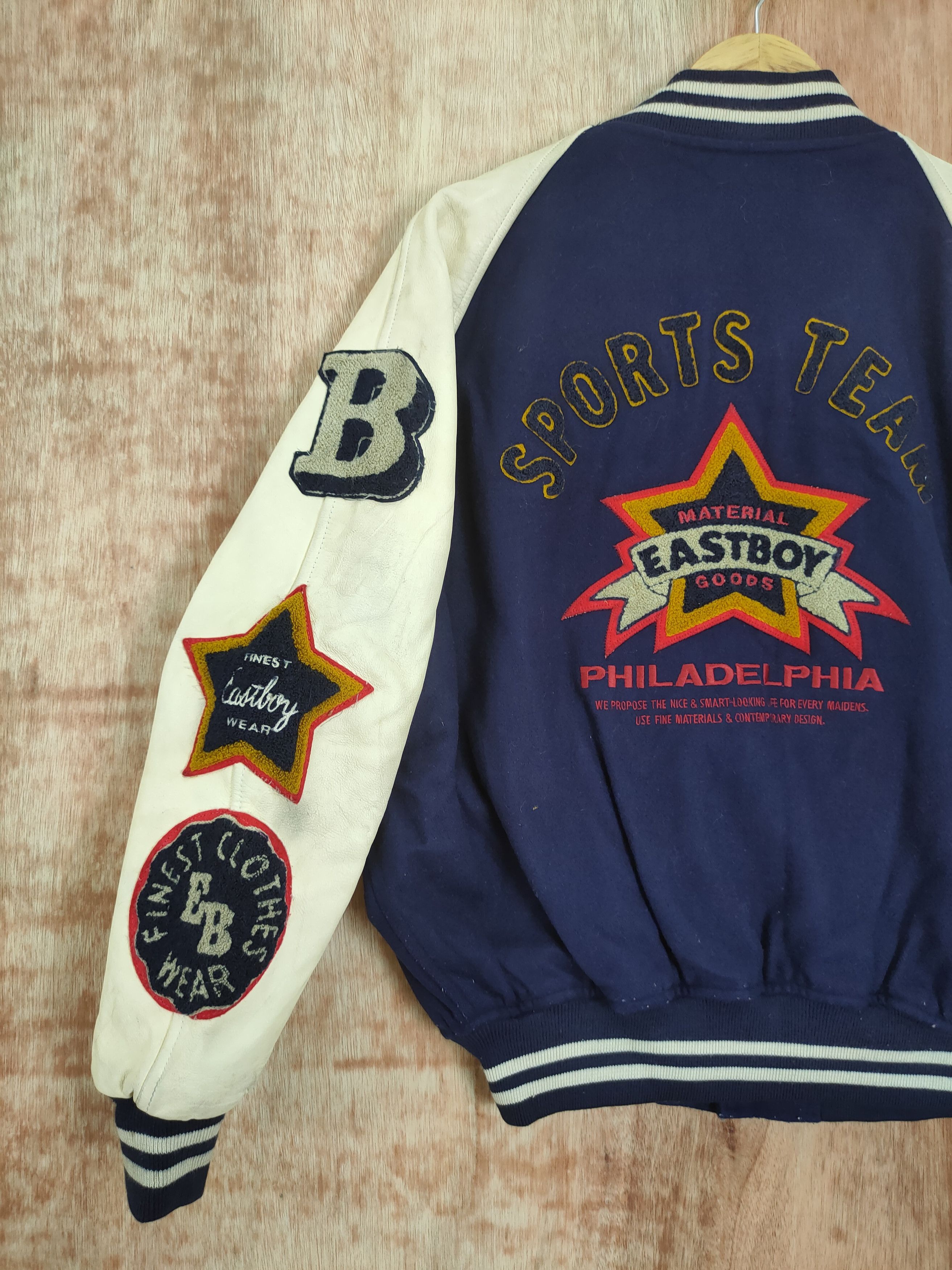 Vintage Eastboy japan varsity jacket wool leather vintage #4205 DLAL Size US M / EU 48-50 / 2 - 2 Thumbnail