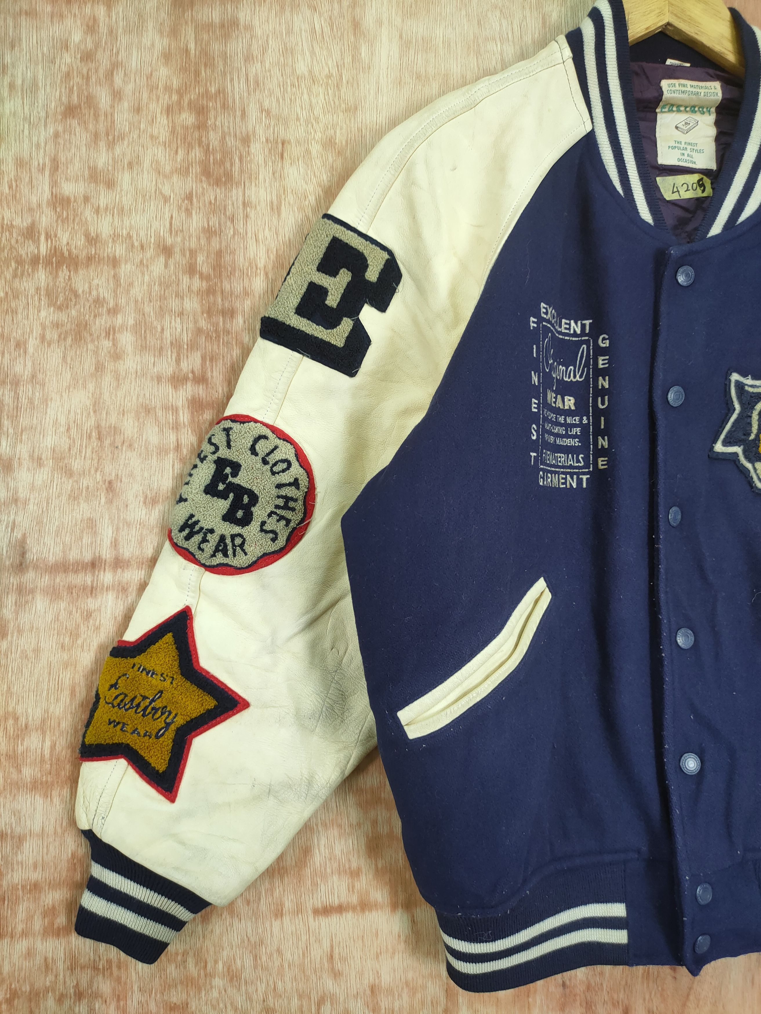 Vintage Eastboy japan varsity jacket wool leather vintage #4205 DLAL Size US M / EU 48-50 / 2 - 10 Thumbnail