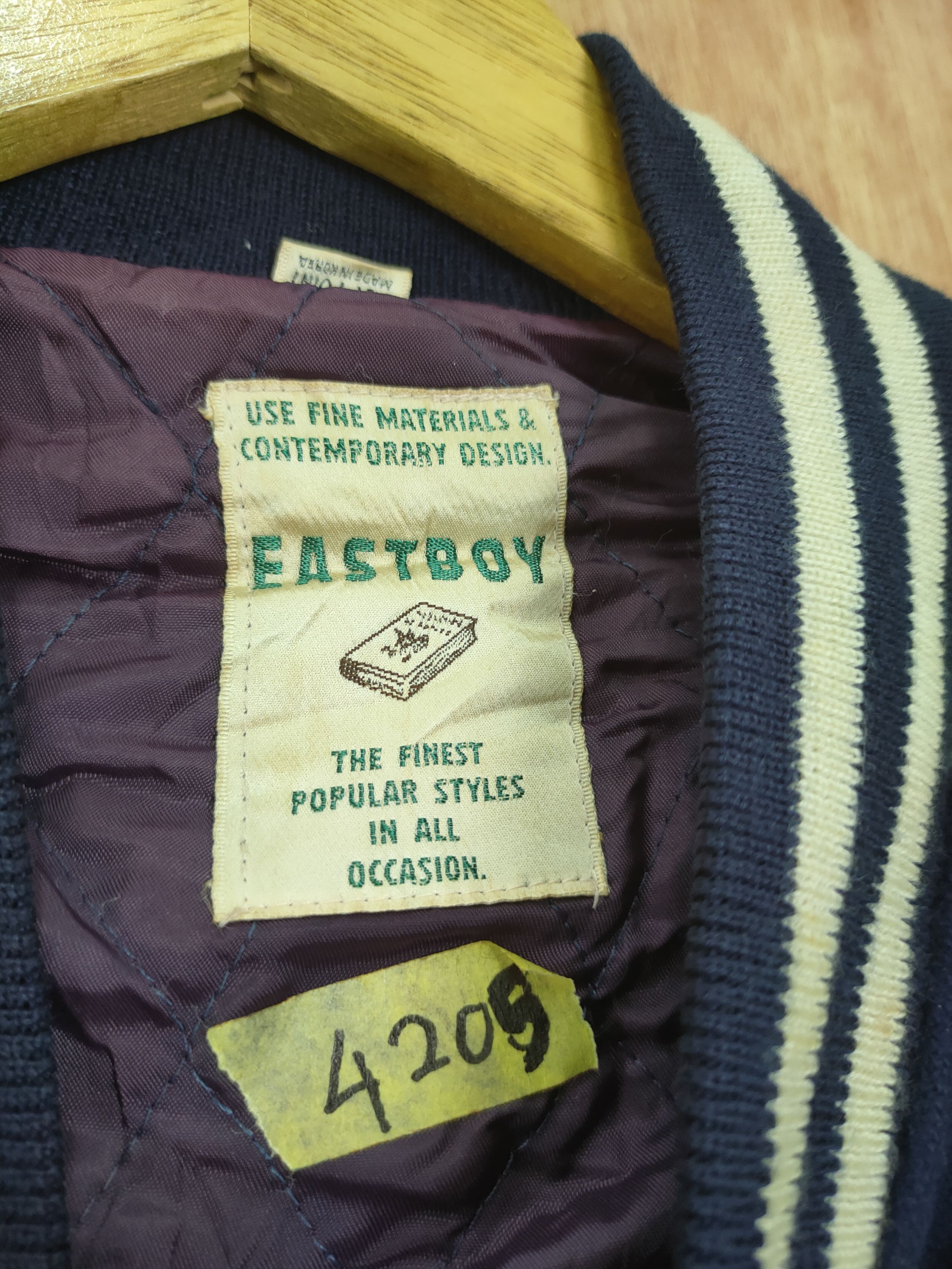 Vintage Eastboy japan varsity jacket wool leather vintage #4205 DLAL Size US M / EU 48-50 / 2 - 13 Thumbnail