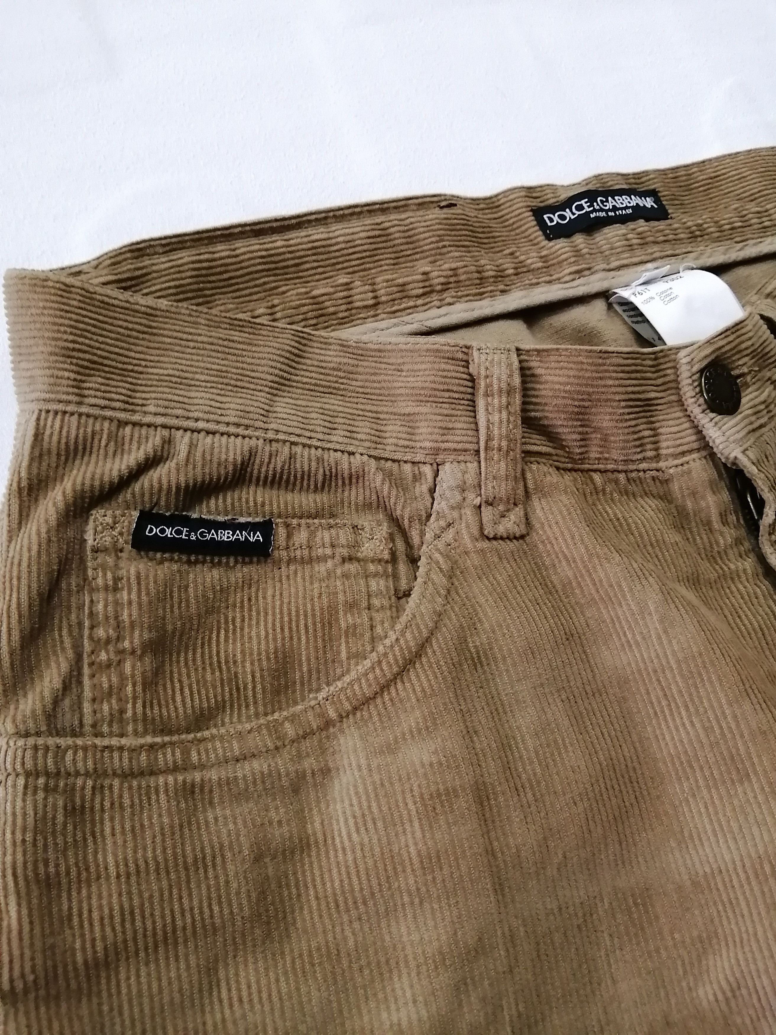 Dolce & Gabbana Vintage DOLCE & GABBANA Nice Design Corduroy Pant Size US 33 - 7 Thumbnail
