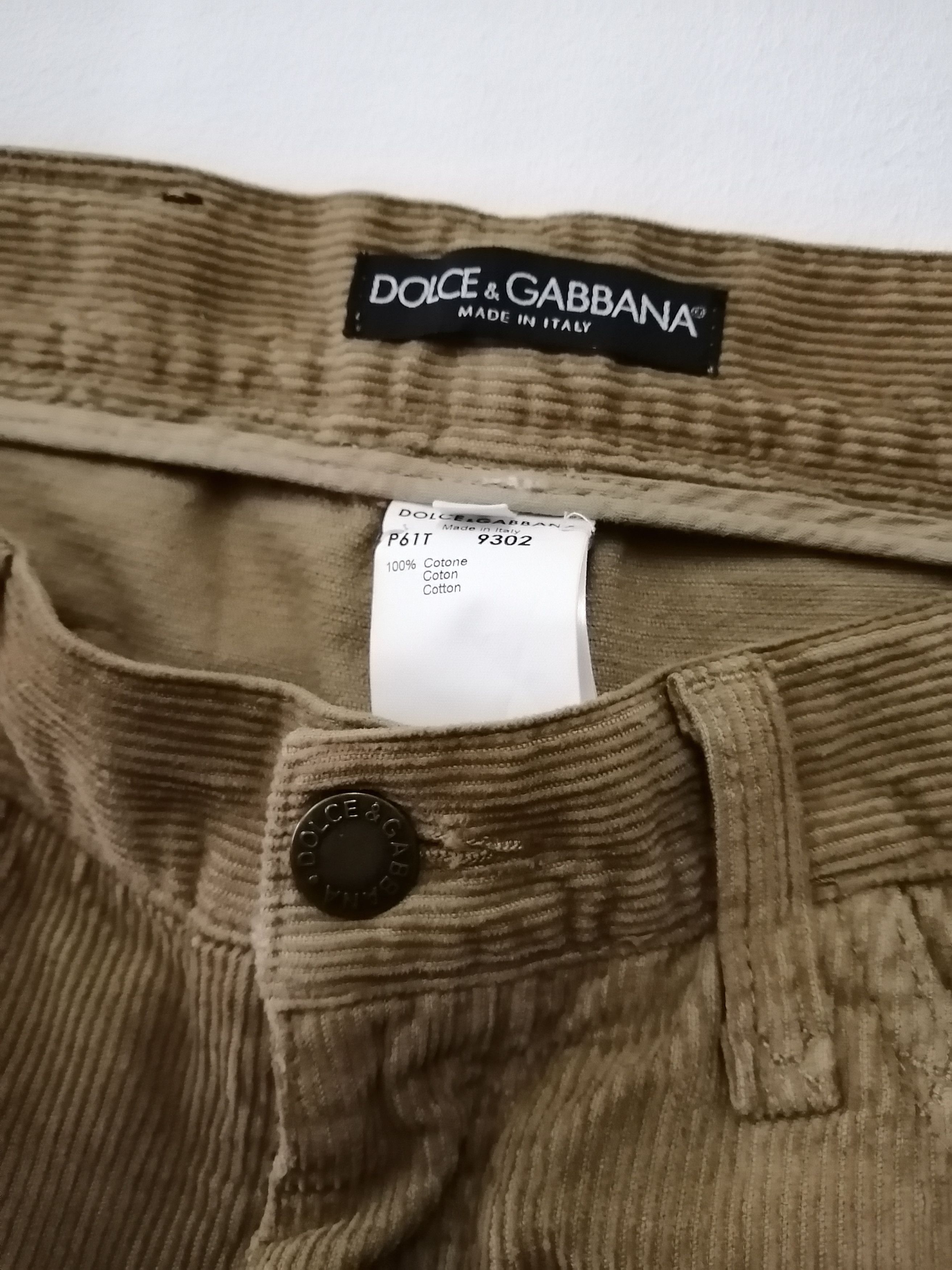 Dolce & Gabbana Vintage DOLCE & GABBANA Nice Design Corduroy Pant Size US 33 - 8 Thumbnail
