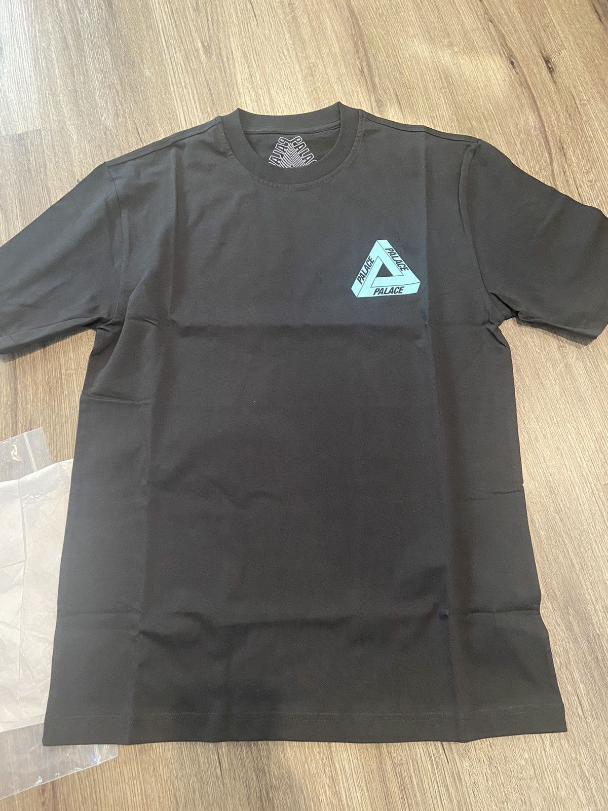 image of Palace Tri-To-Help T-Shirt Black/turquoise, Men's (Size Medium)
