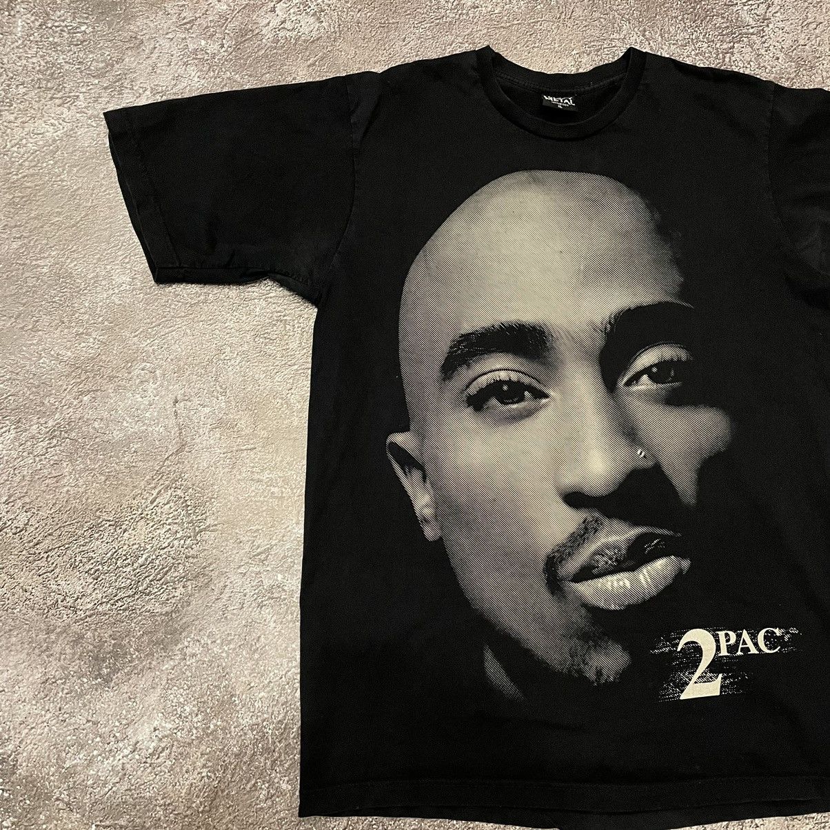 Vintage Vintage 90s 2Pac Graphic Tee Black Faded Rap Tee Indie XL Size US XL / EU 56 / 4 - 4 Thumbnail