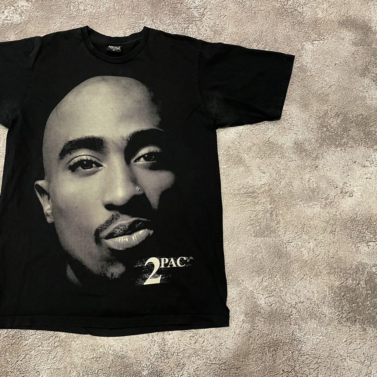 Vintage Vintage 90s 2Pac Graphic Tee Black Faded Rap Tee Indie XL Size US XL / EU 56 / 4 - 3 Thumbnail