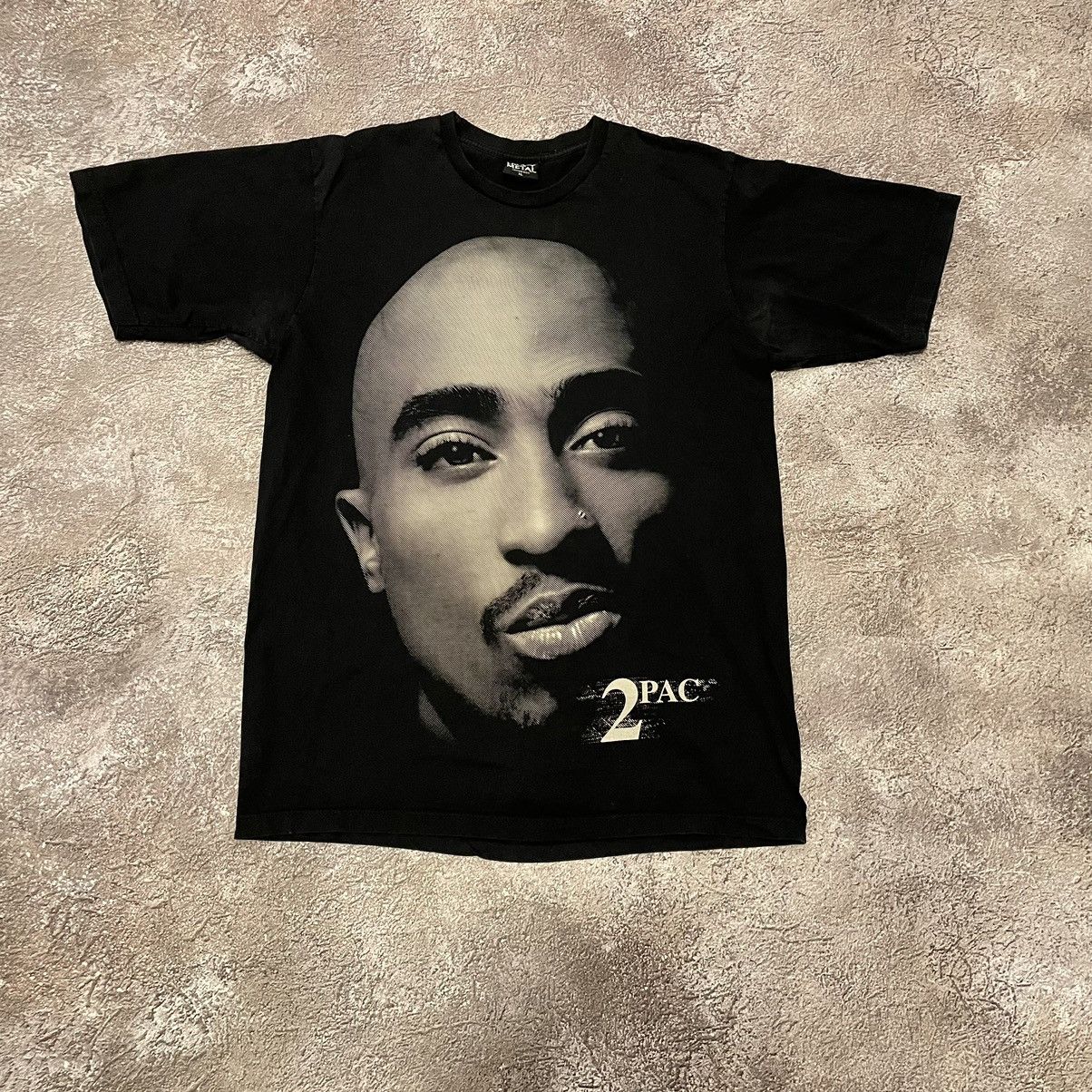 Vintage Vintage 90s 2Pac Graphic Tee Black Faded Rap Tee Indie XL Size US XL / EU 56 / 4 - 2 Thumbnail