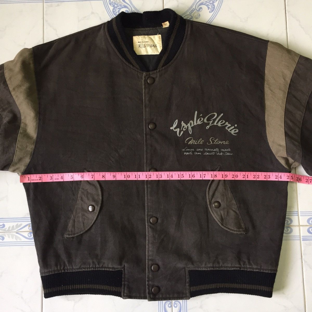 Japanese Brand Men’s Collection MILE STONE Jacket Big Logo MADE IN JAPAN Size US L / EU 52-54 / 3 - 21 Thumbnail