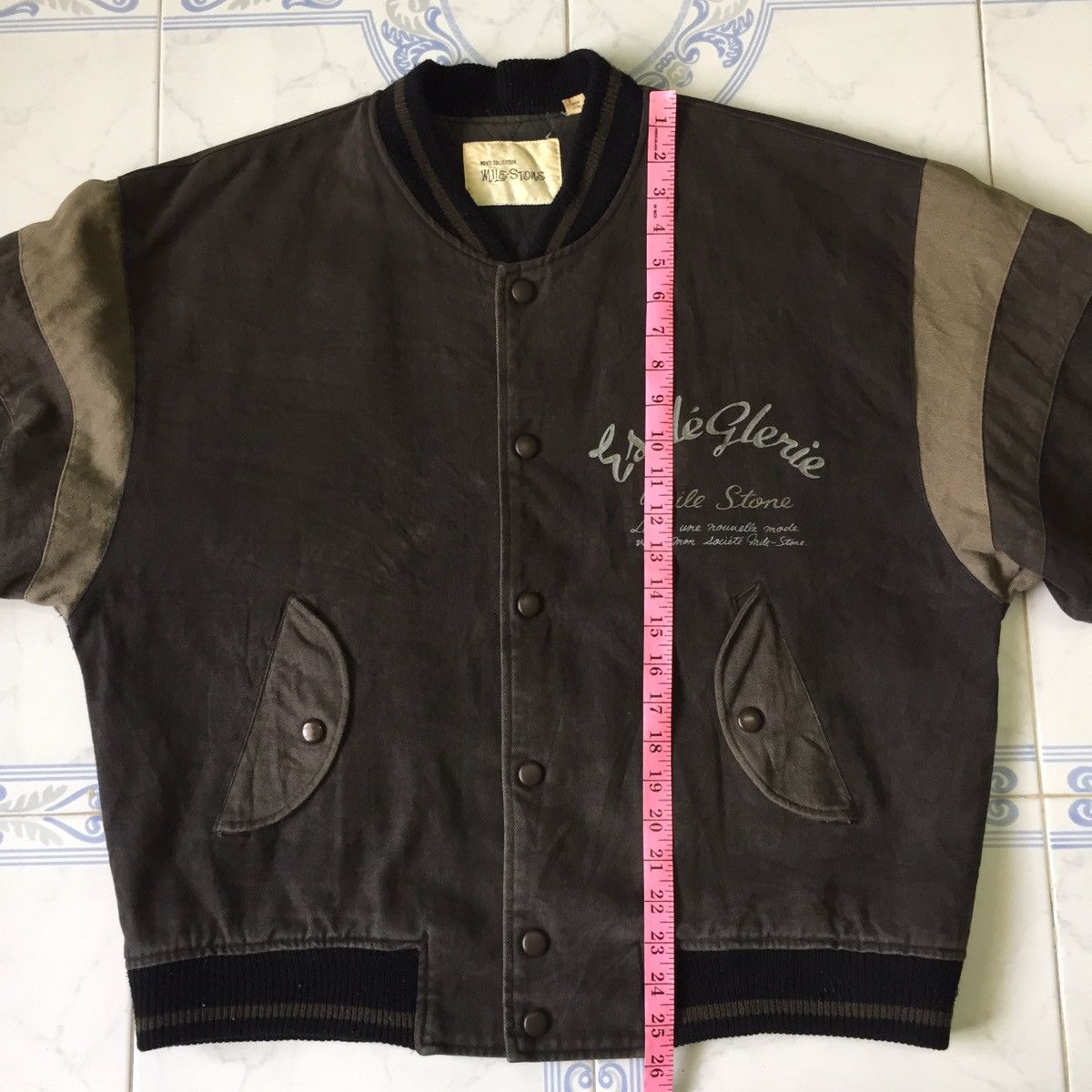 Japanese Brand Men’s Collection MILE STONE Jacket Big Logo MADE IN JAPAN Size US L / EU 52-54 / 3 - 22 Thumbnail