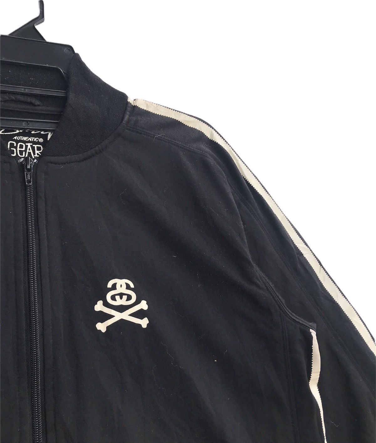 Stussy × Vintage Vtg 90s Stussy crossbones logo track top jacket Size US XL / EU 56 / 4 - 3 Thumbnail