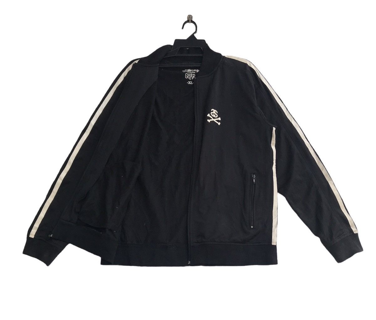 Stussy × Vintage Vtg 90s Stussy crossbones logo track top jacket Size US XL / EU 56 / 4 - 5 Thumbnail