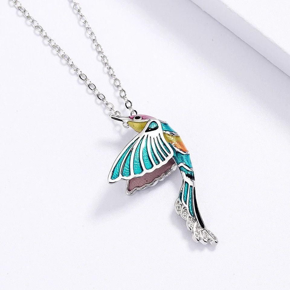 Jewelry Creative Hummingbird Pendant Necklace Size ONE SIZE - 2 Thumbnail