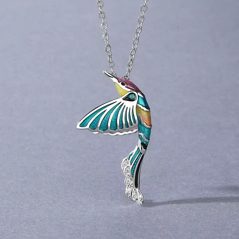 Jewelry Creative Hummingbird Pendant Necklace Size ONE SIZE - 1 Thumbnail