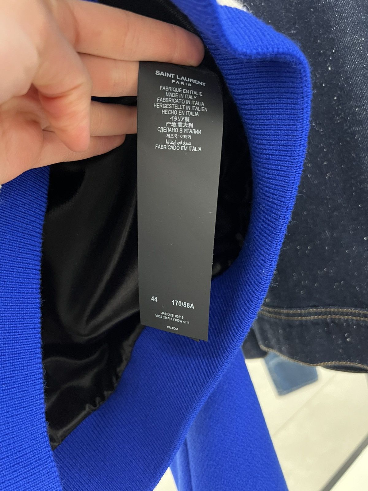Saint Laurent Paris 🫐RARE🫐Saint Laurent Teddy Bomber Jacket in Blue Size US S / EU 44-46 / 1 - 4 Thumbnail