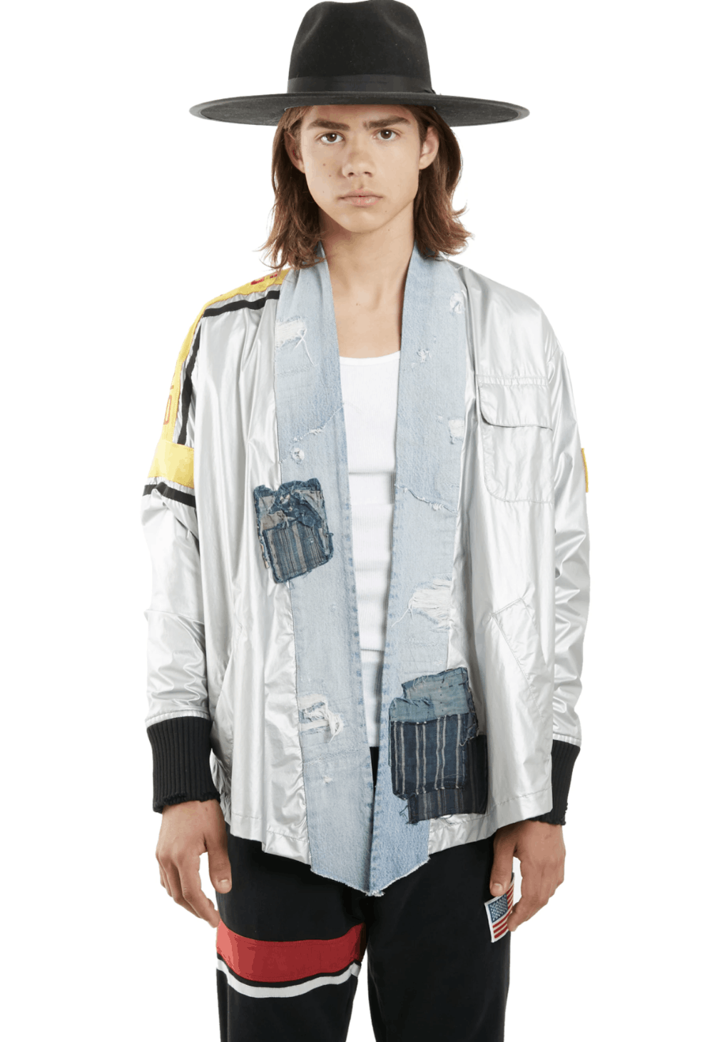 Greg Lauren NWT $1.25k GREG LAUREN RACING KIMONO Jacket indigo boro Size US S / EU 44-46 / 1 - 9 Thumbnail