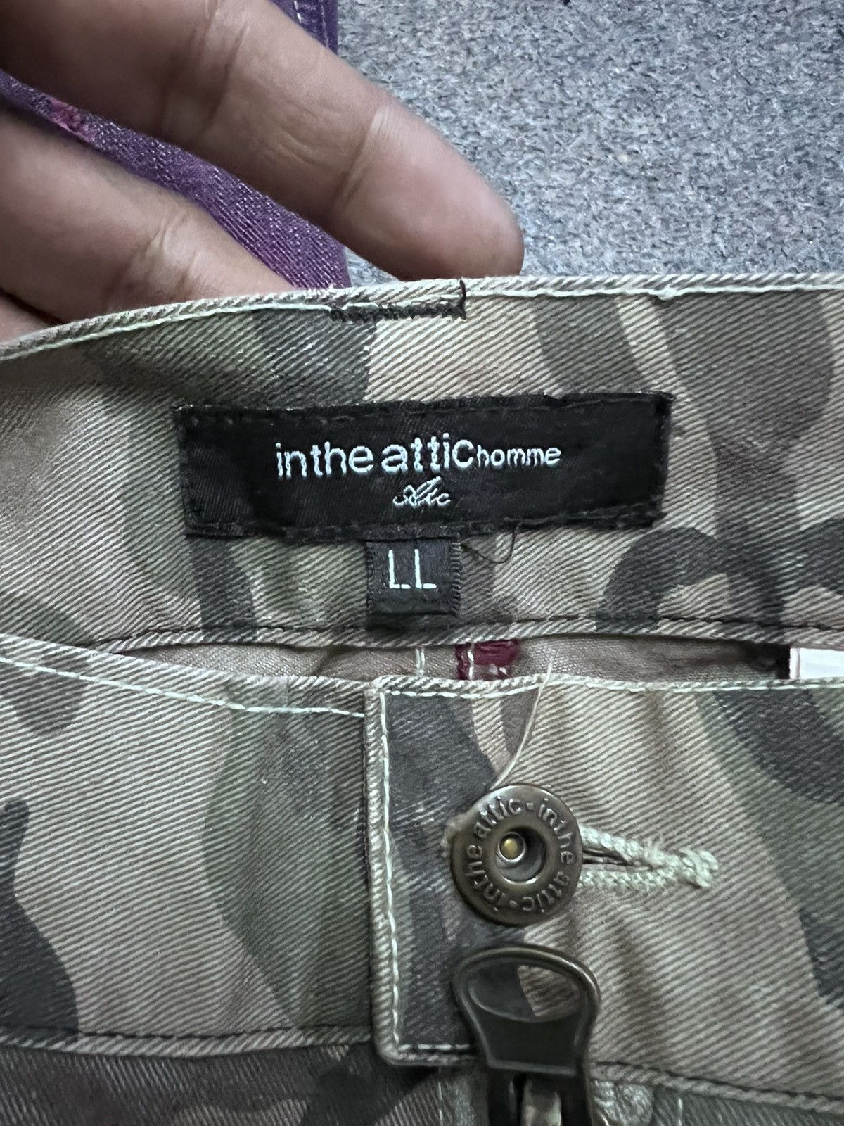 Japanese Brand SICK💥THRASHED IN THE ATTIC DOBULE WAIST DISTRESSED DENIM Size US 36 / EU 52 - 9 Thumbnail