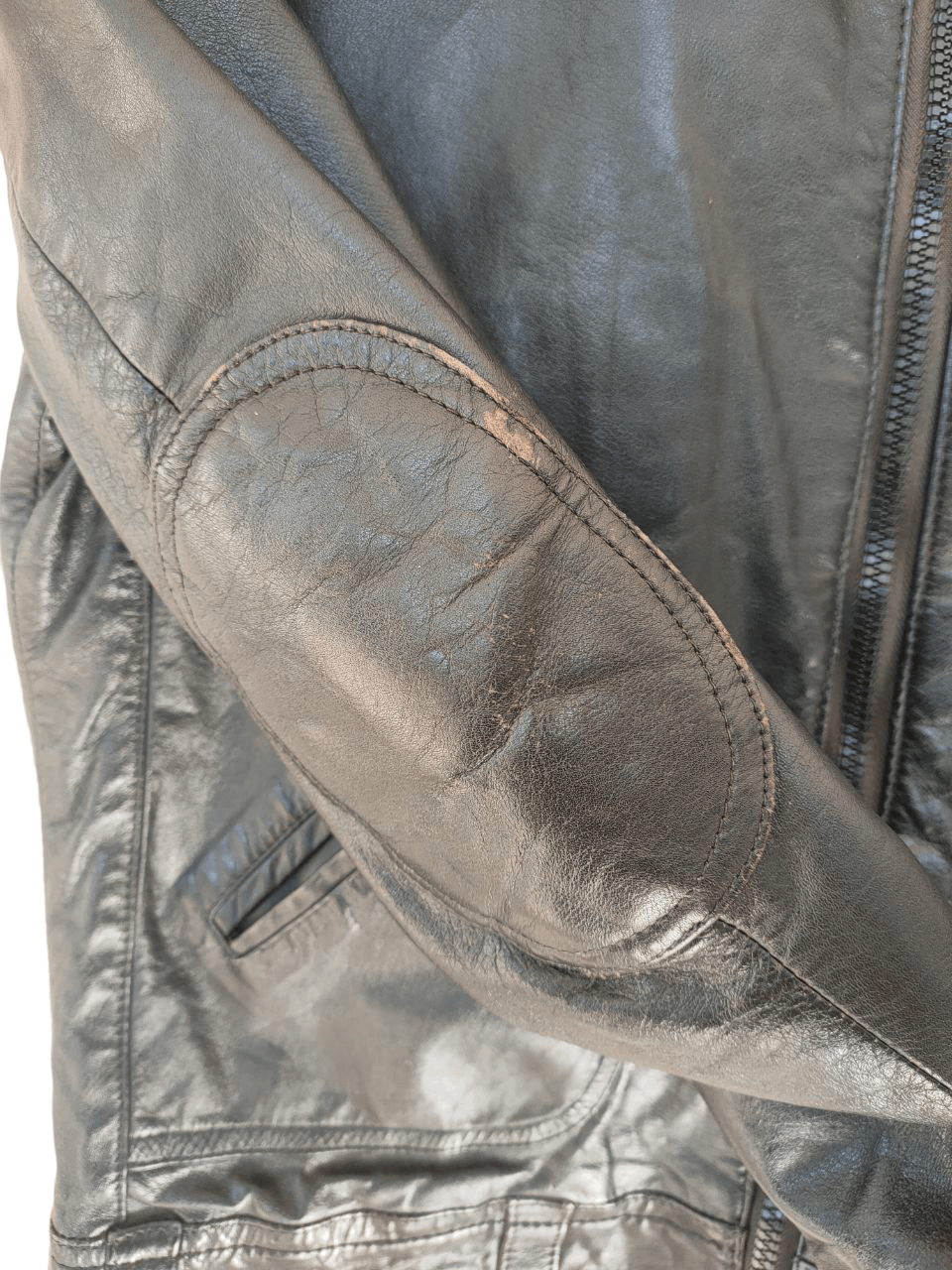 Vintage Vtg Bikers Leather Jacket, Made in Uruguay Size US S / EU 44-46 / 1 - 4 Thumbnail