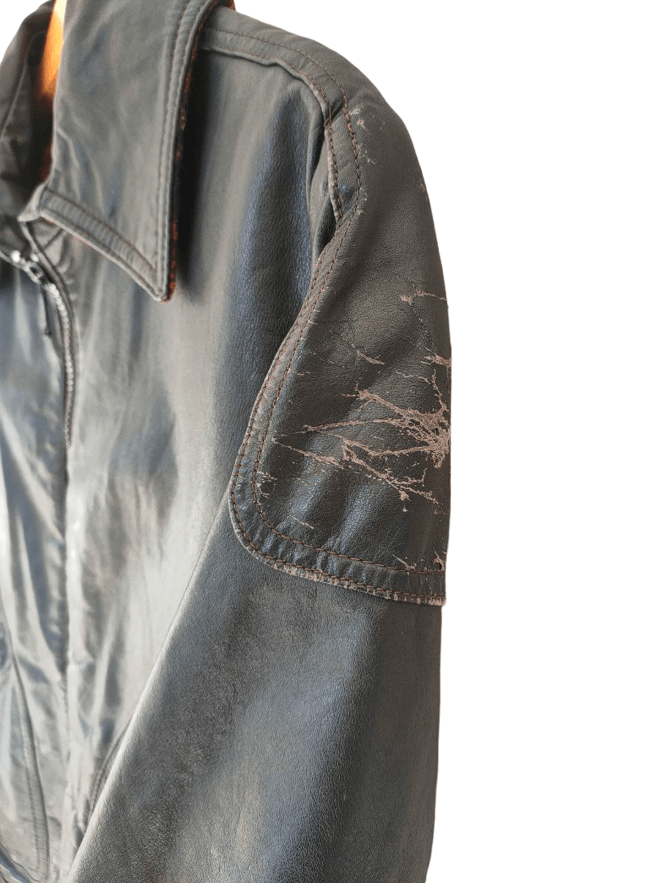 Vintage Vtg Bikers Leather Jacket, Made in Uruguay Size US S / EU 44-46 / 1 - 8 Thumbnail