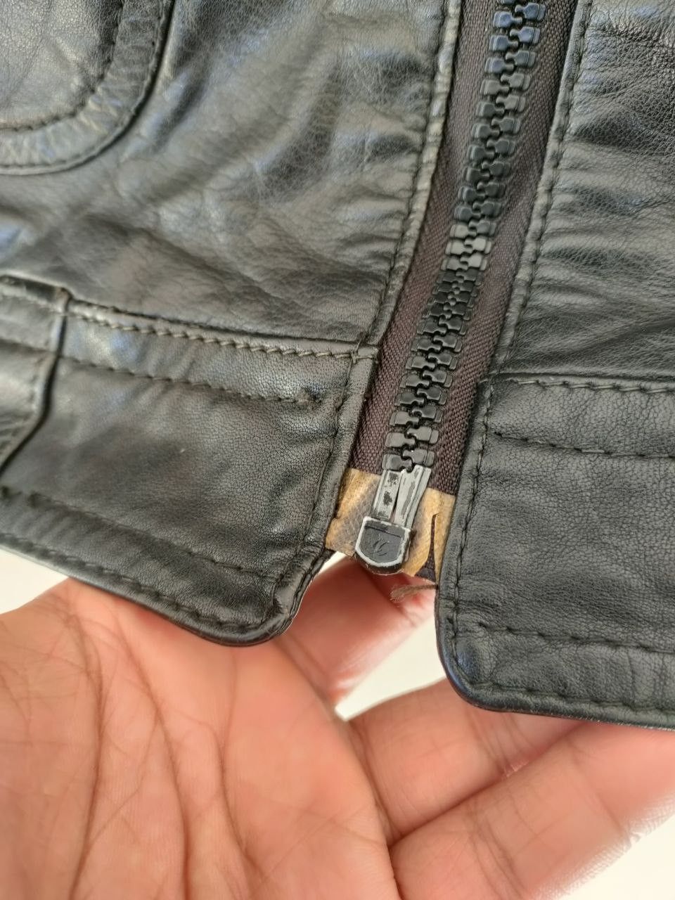 Vintage Vtg Bikers Leather Jacket, Made in Uruguay Size US S / EU 44-46 / 1 - 11 Thumbnail