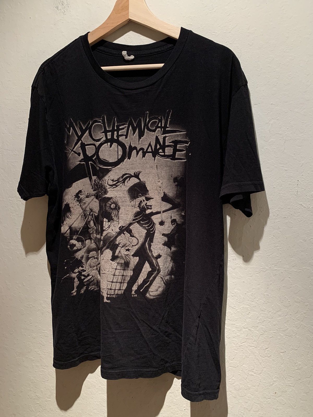 image of Band Tees x My Chemical Romance Vintage My Chemical Romance Black Parade Tour T-Shirt in Black/Tan/