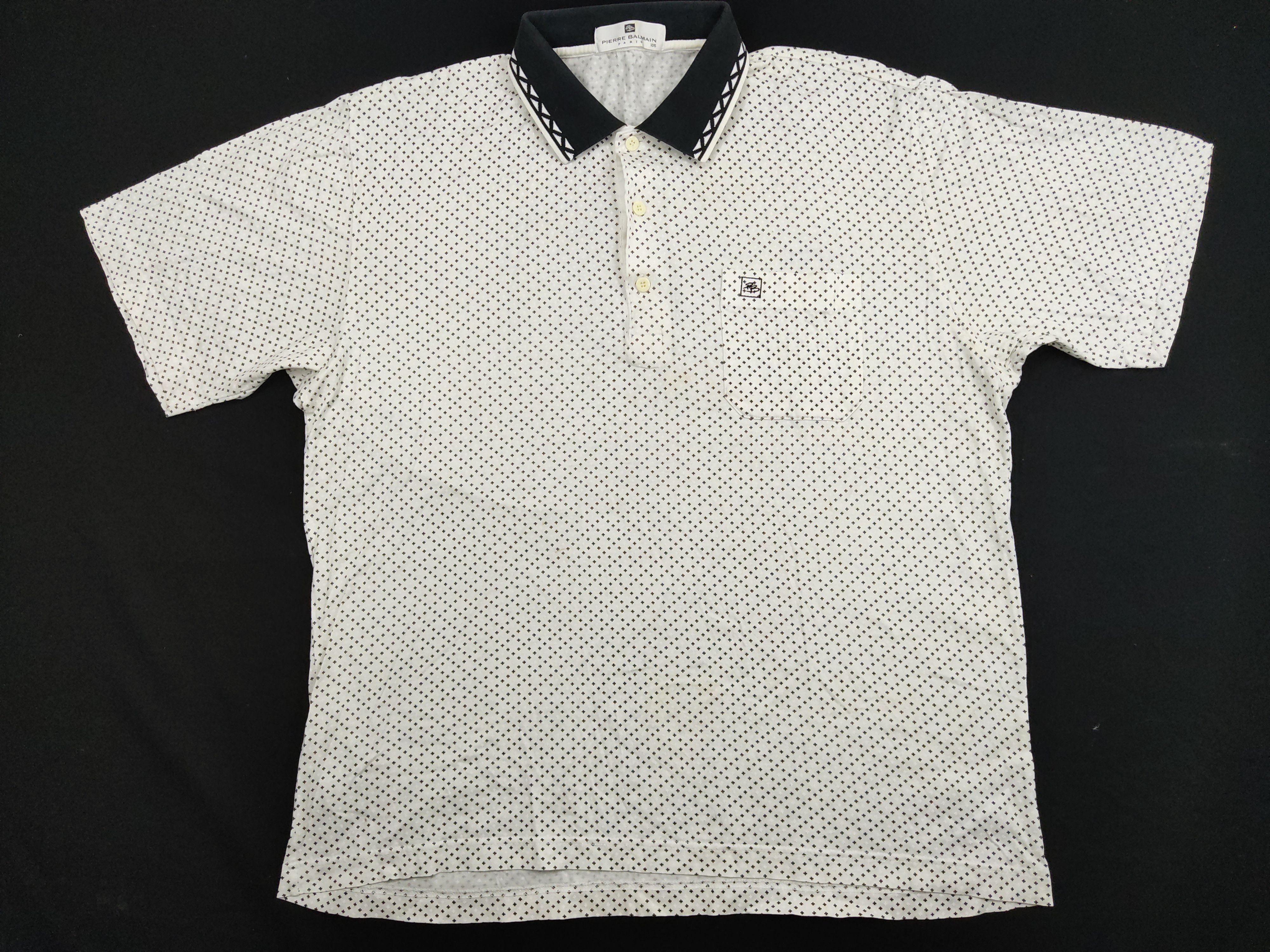 Pierre Balmain Pierre Balmain Paris Polo Polka Dot Single Pocket Tee Size US L / EU 52-54 / 3 - 1 Thumbnail